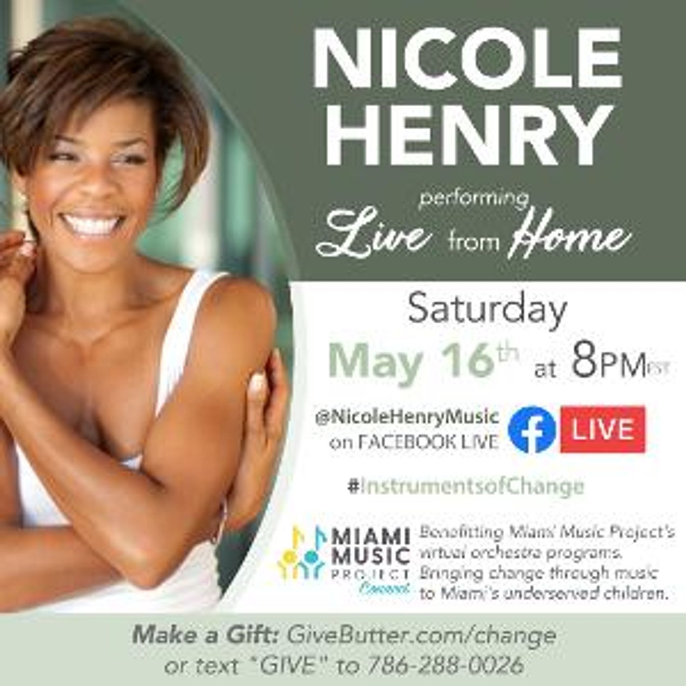 Nicole Henry Virtual Concert Will Benefit The Miami Music Project Online Orchestra Programs  Image