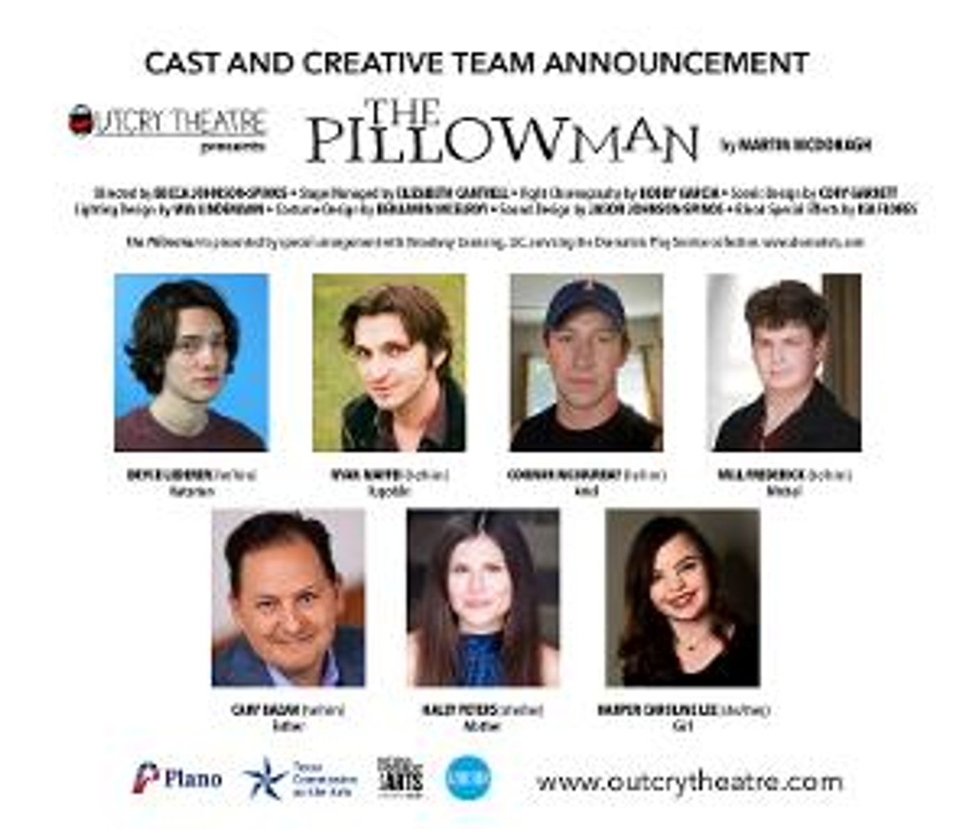 Cast and Creative Team Set for THE PILLOWMAN at Outcry Theatre  Image