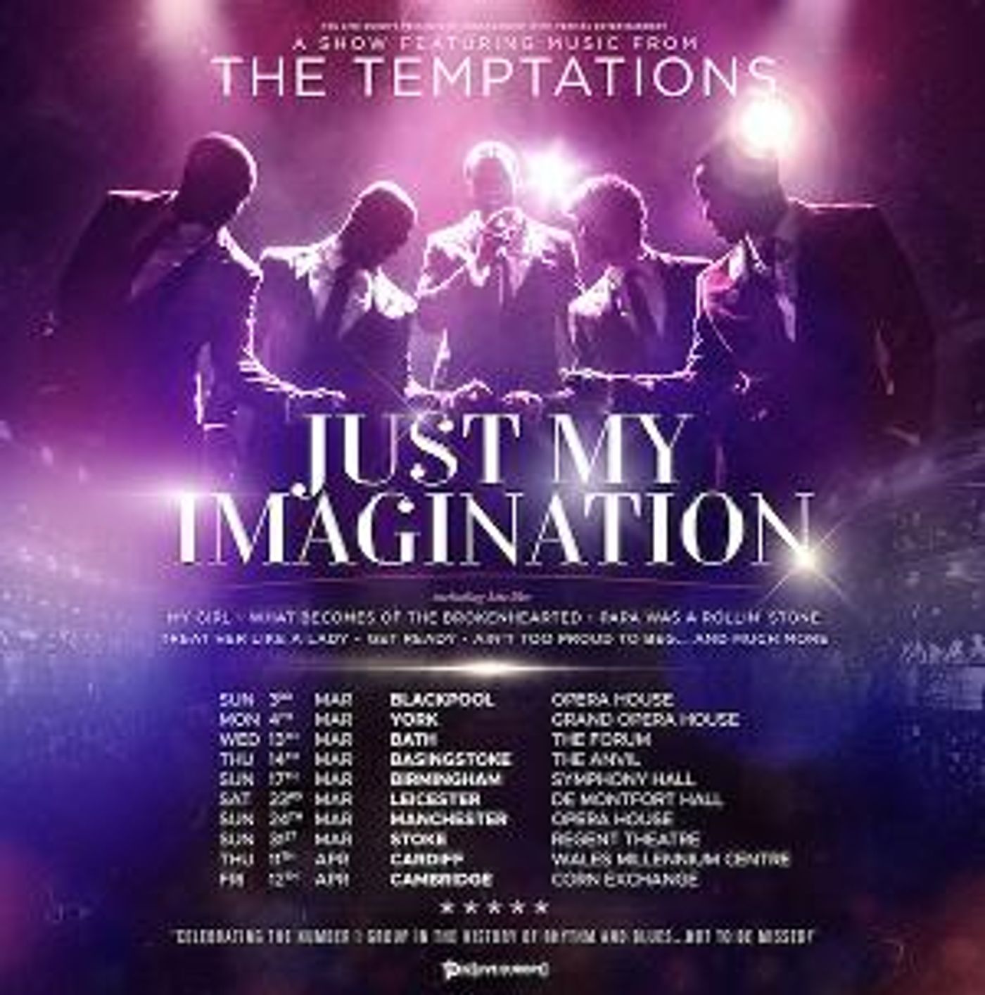 JUST MY IMAGINATION, Celebrating the Music Of The Temptations, Will Embark on Spring 2024 UK Theatre Tour  Image