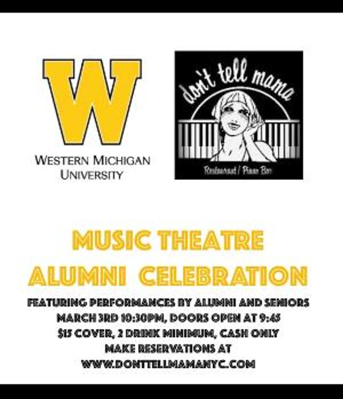 Western Michigan University Alumni Celebration Cabaret At Don't Tell Mama  Image