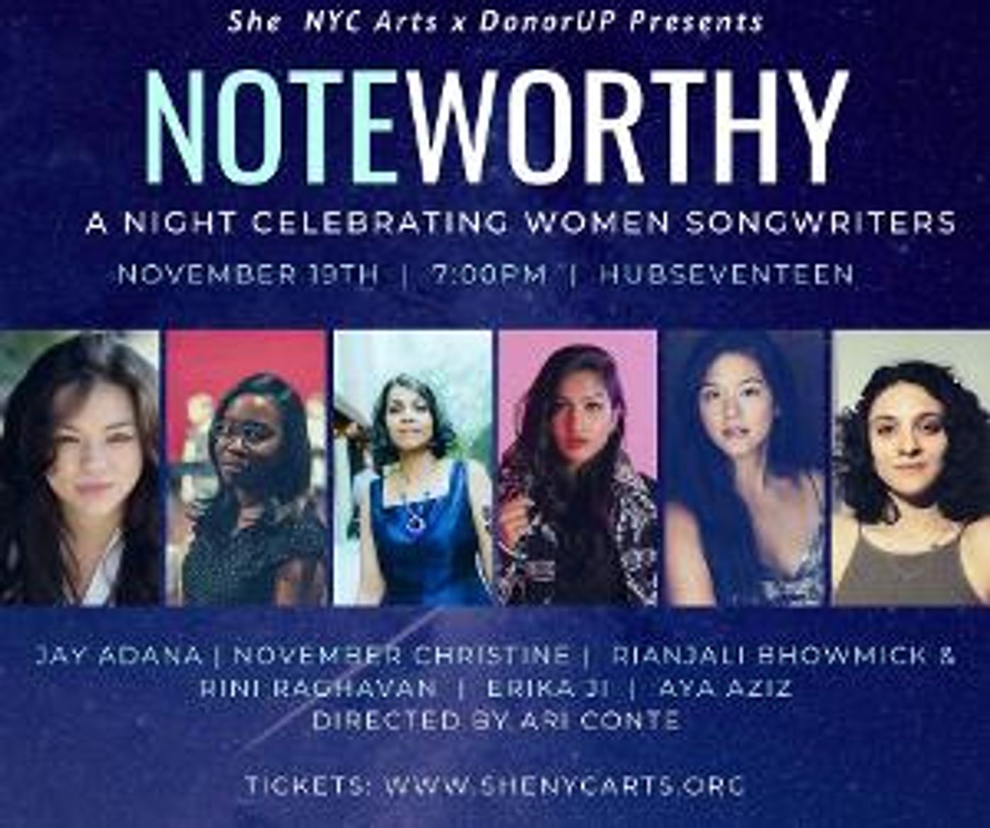SheNYC Arts Partners With Donorup To Produce Noteworthy: A Night Celebrating Women Songwriters  Image