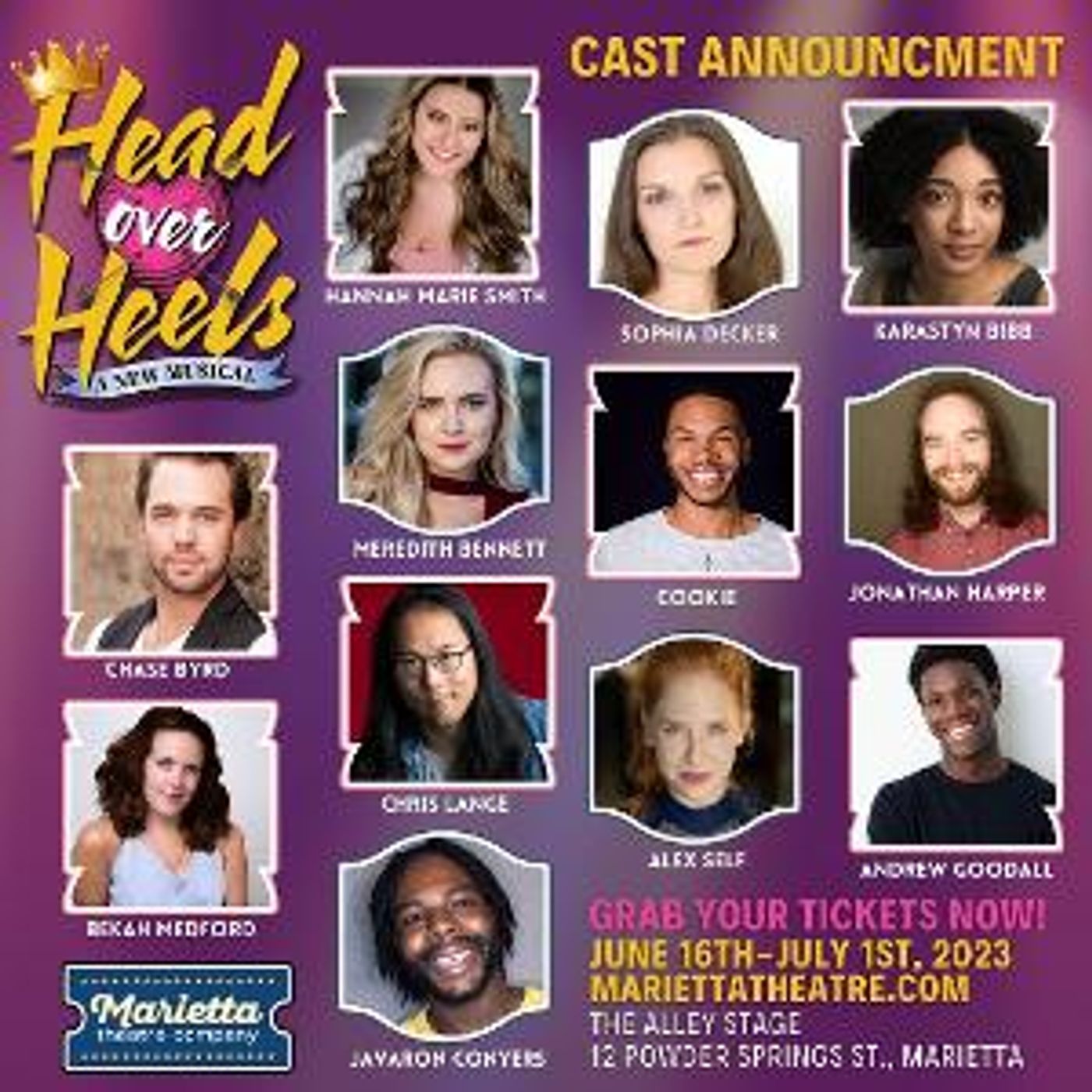 HEAD OVER HEELS Comes to the Marietta Theatre Company Next Month  Image