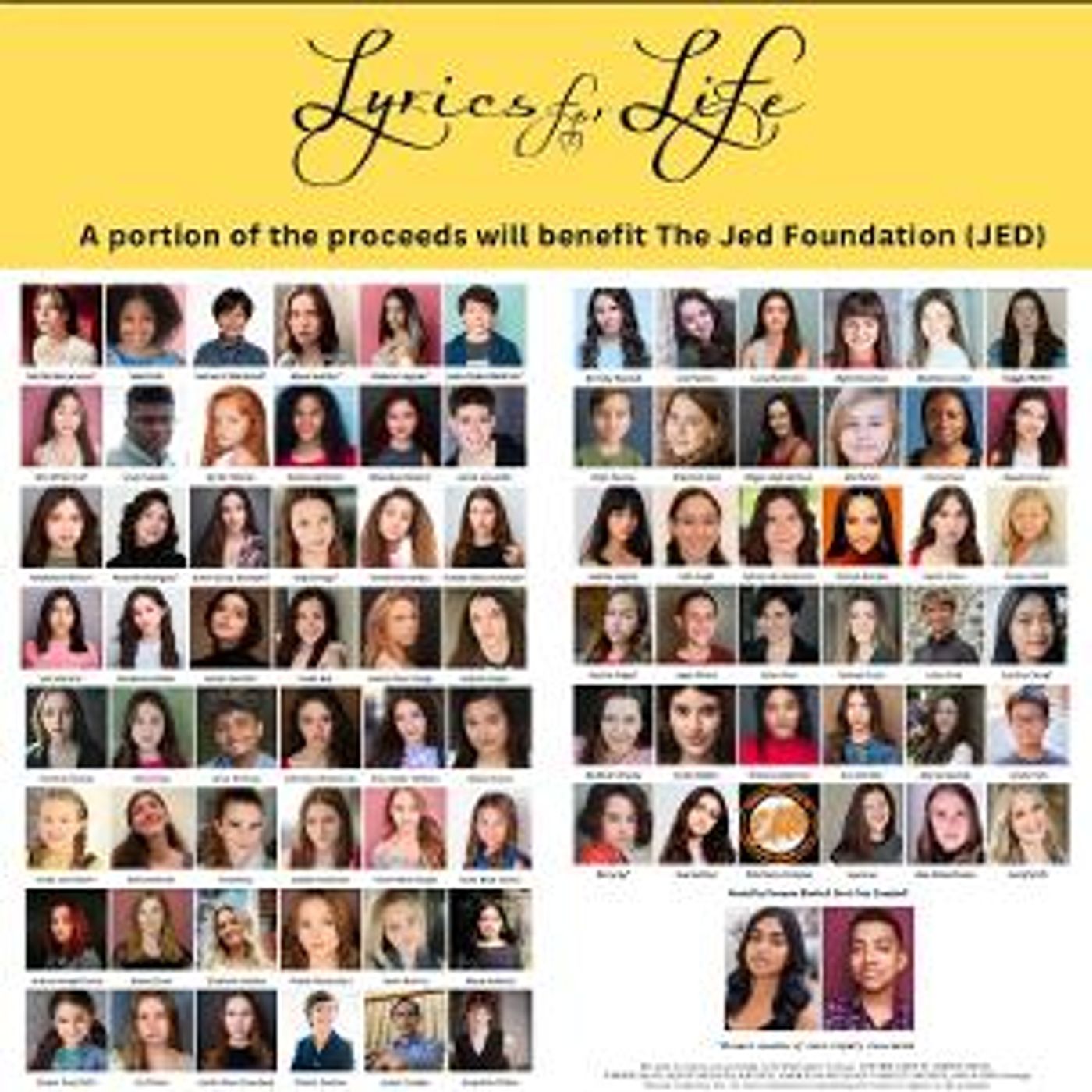 Cast Set for LYRICS FOR LIFE at Symphony Space  Image