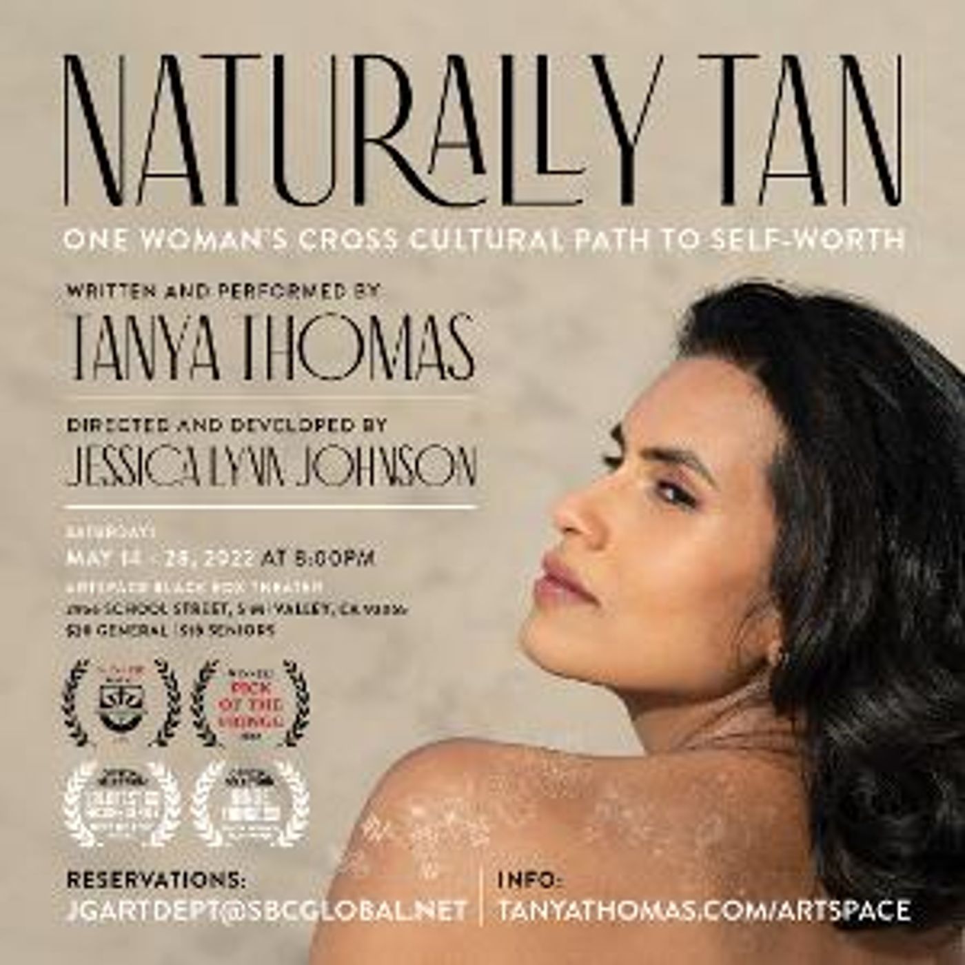 NATURALLY TAN Opening May 14 At ARTSpace Black Box Theatre  Image