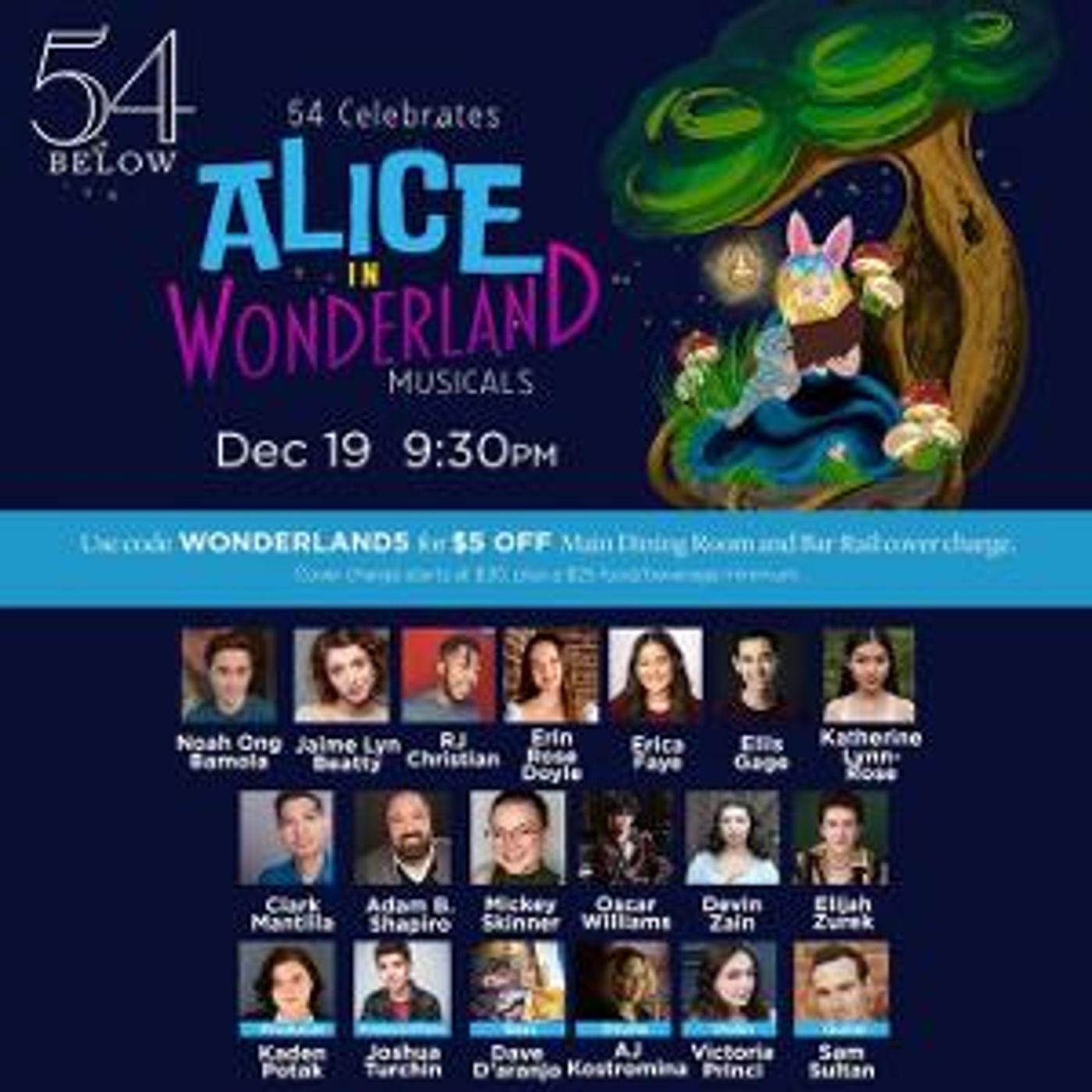 54 CELEBRATES ALICE IN WONDERLAND MUSICALS is Coming to 54 Below  Image
