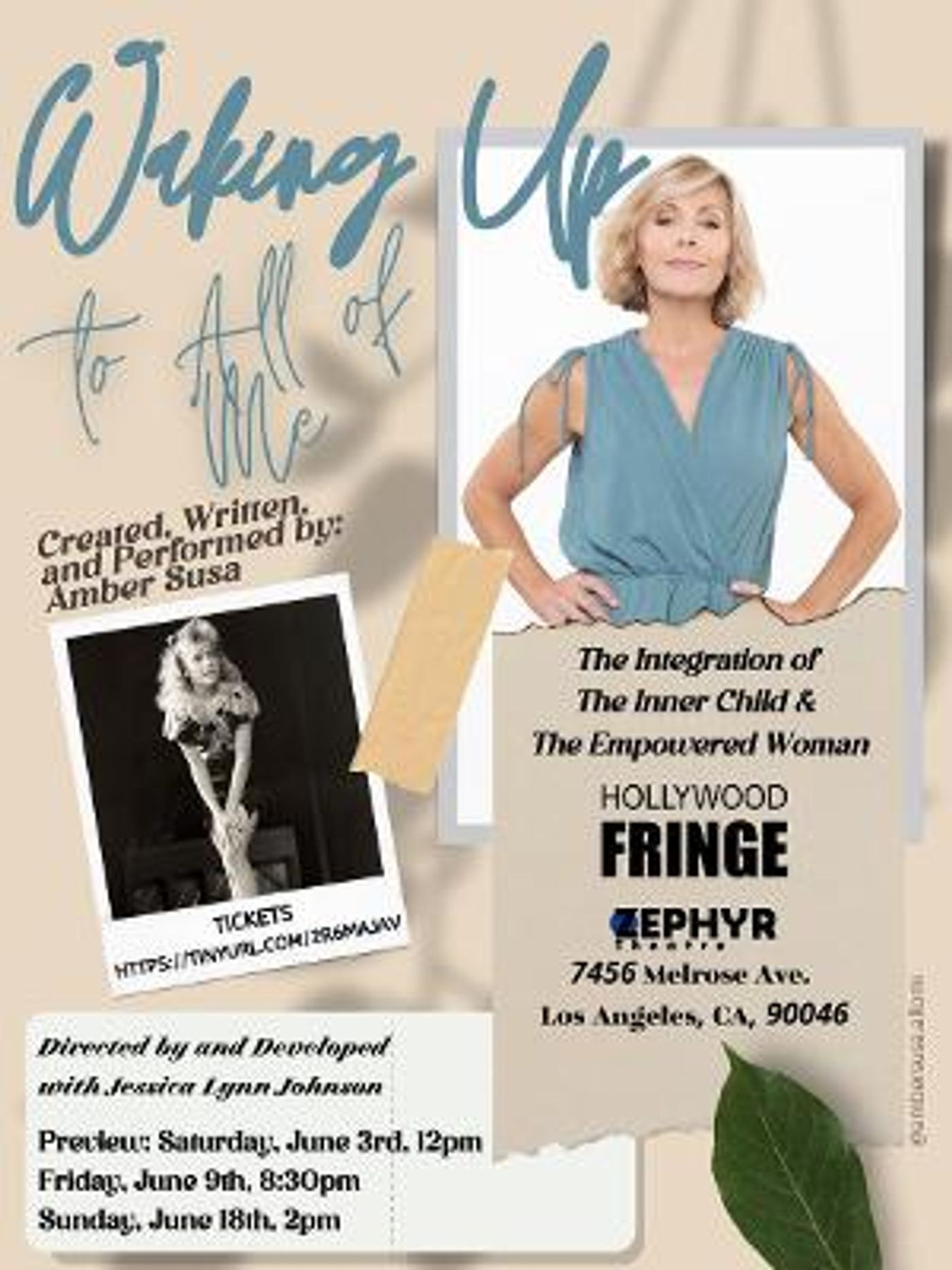 WAKING UP TO ALL OF ME Starts June 3 At Zephyr Theatre  Image