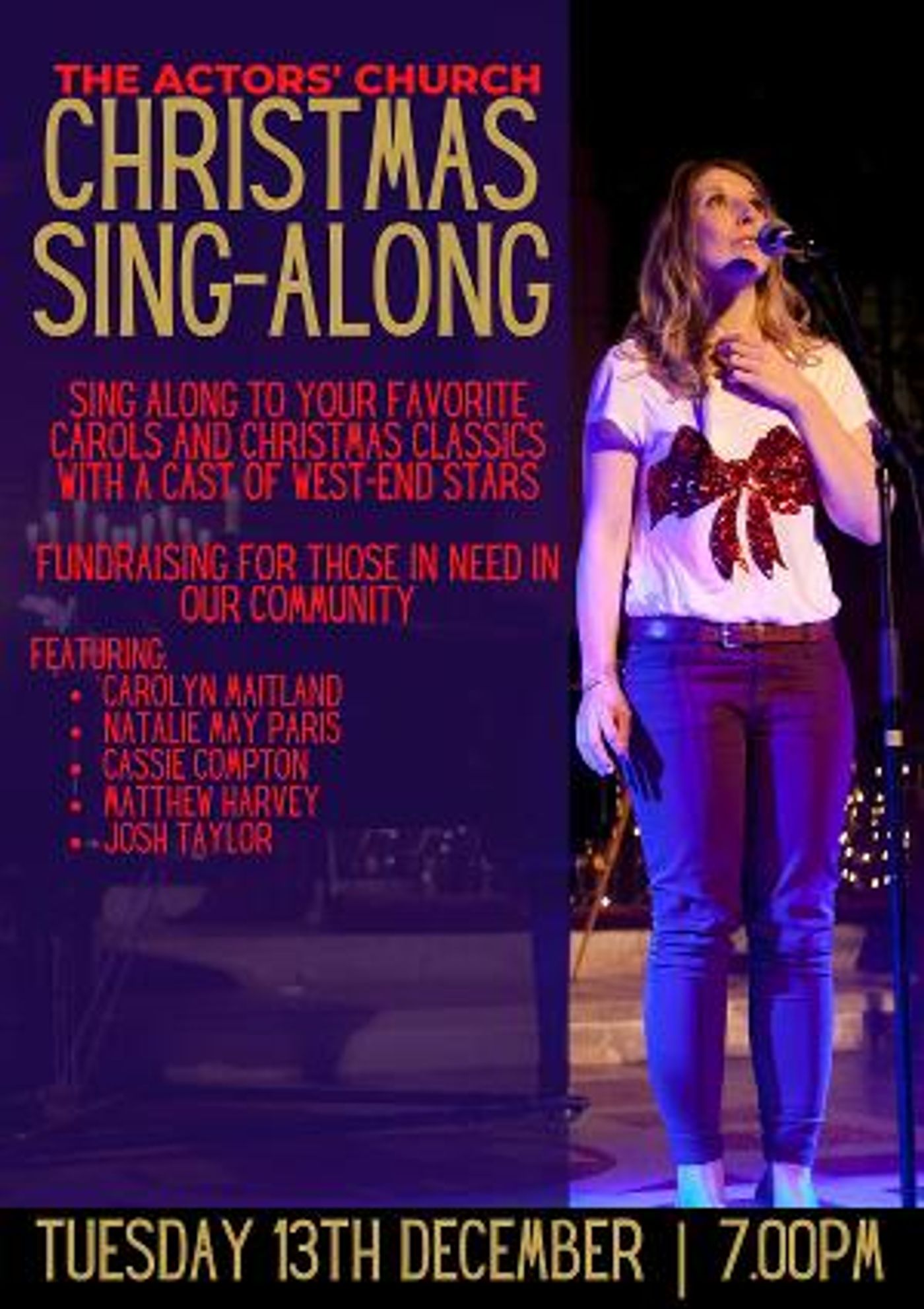 Natalie May Paris, Josh Taylor & More to Star in ACTORS' CHURCH CHRISTMAS SING-ALONG  Image