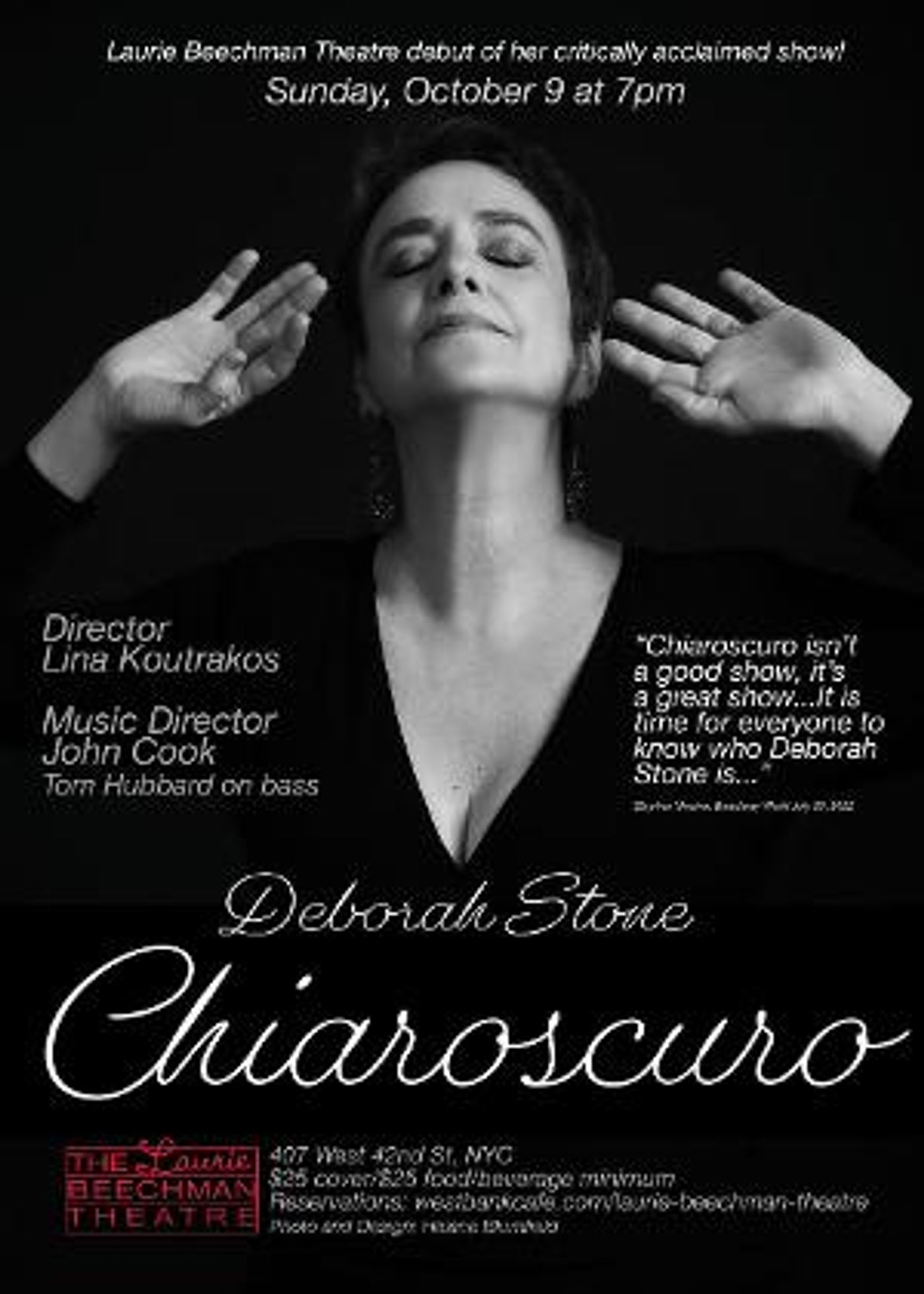 Deborah Stone to Present CHIAROSCURO at the Laurie Beechman Theatre in October  Image