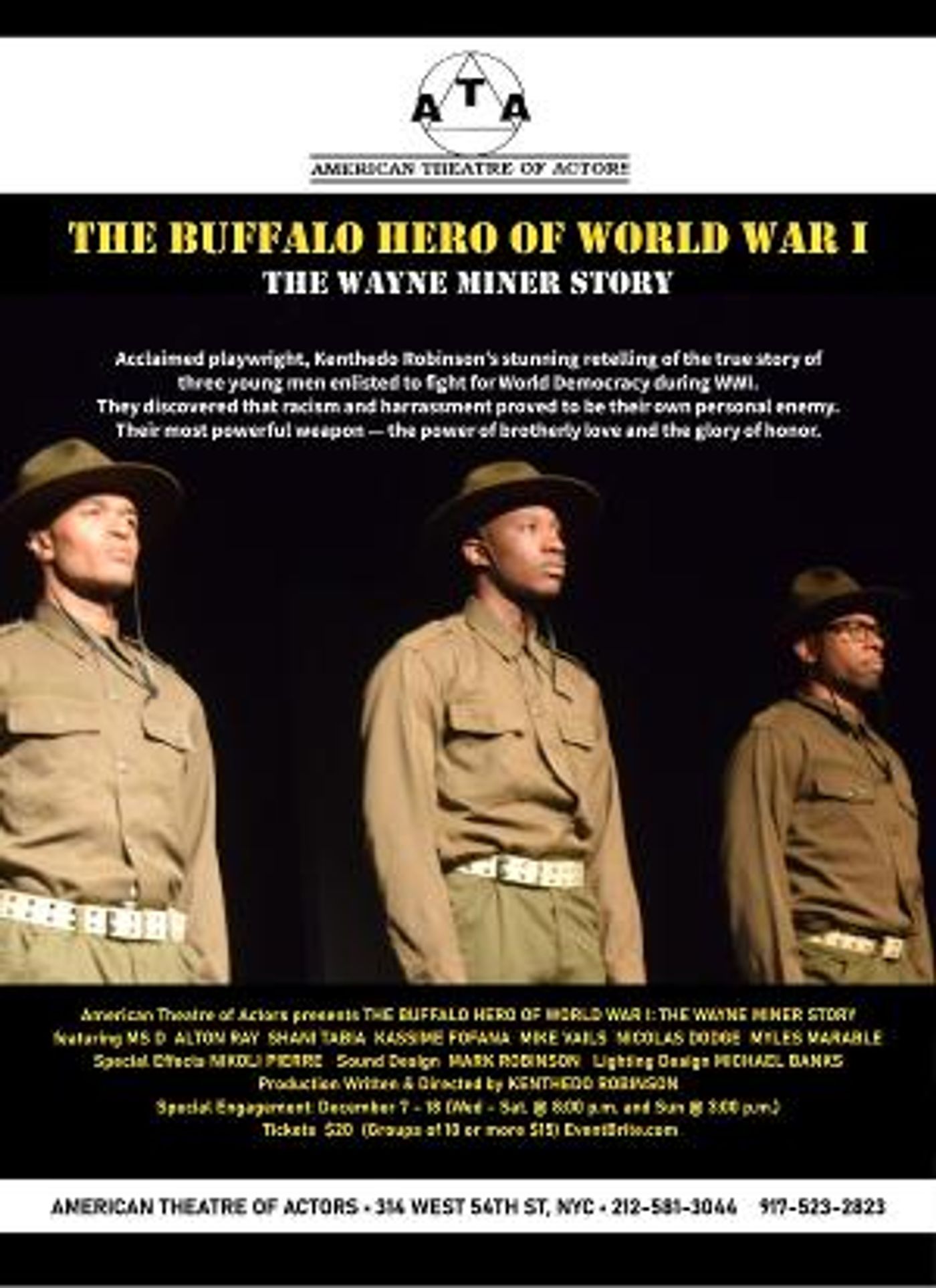 THE BUFFALO HERO OF WORLD WAR I Returns to NY For Special Limited Engagement This December  Image