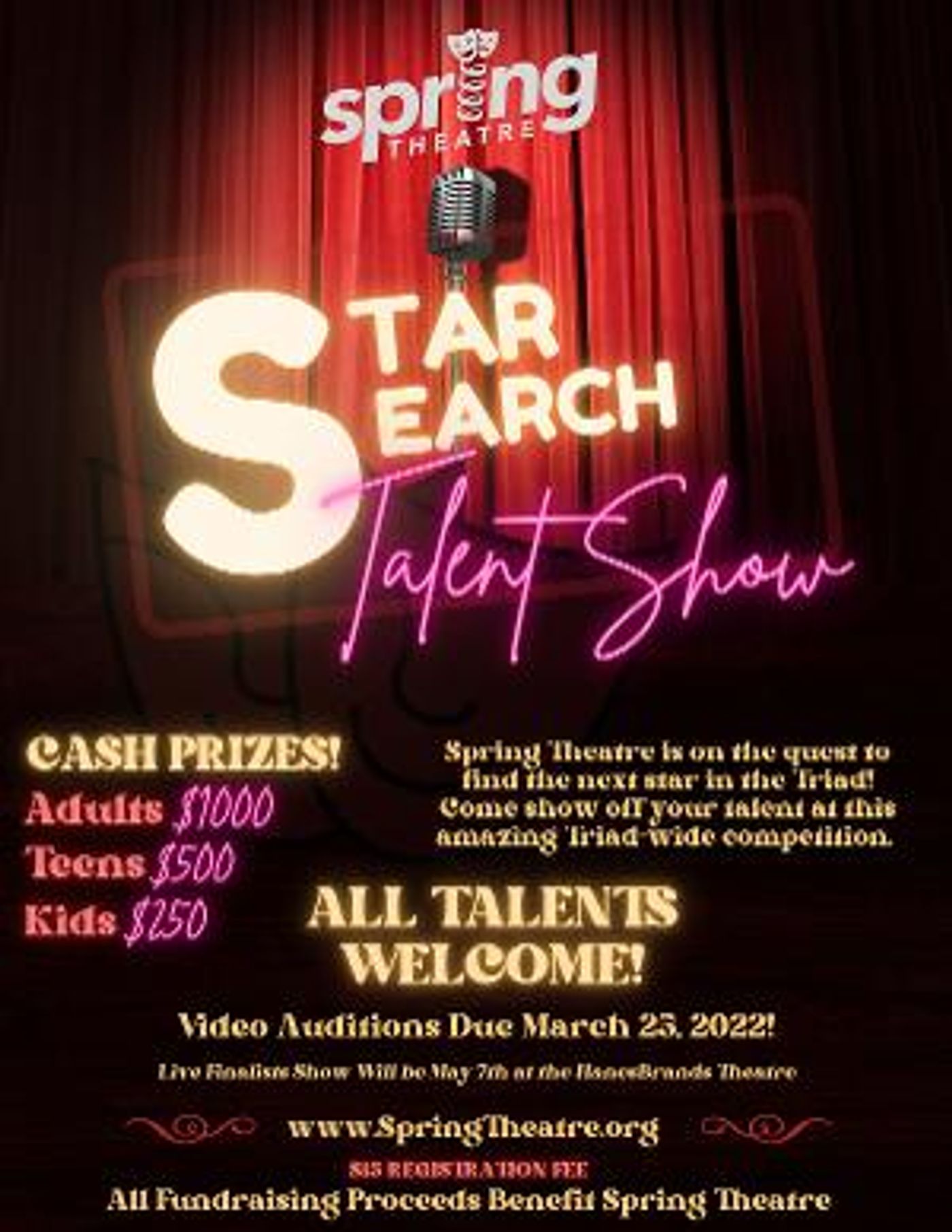 Triad Starsearch presented by Spring Theatre to Offer Cash Prizes  Image