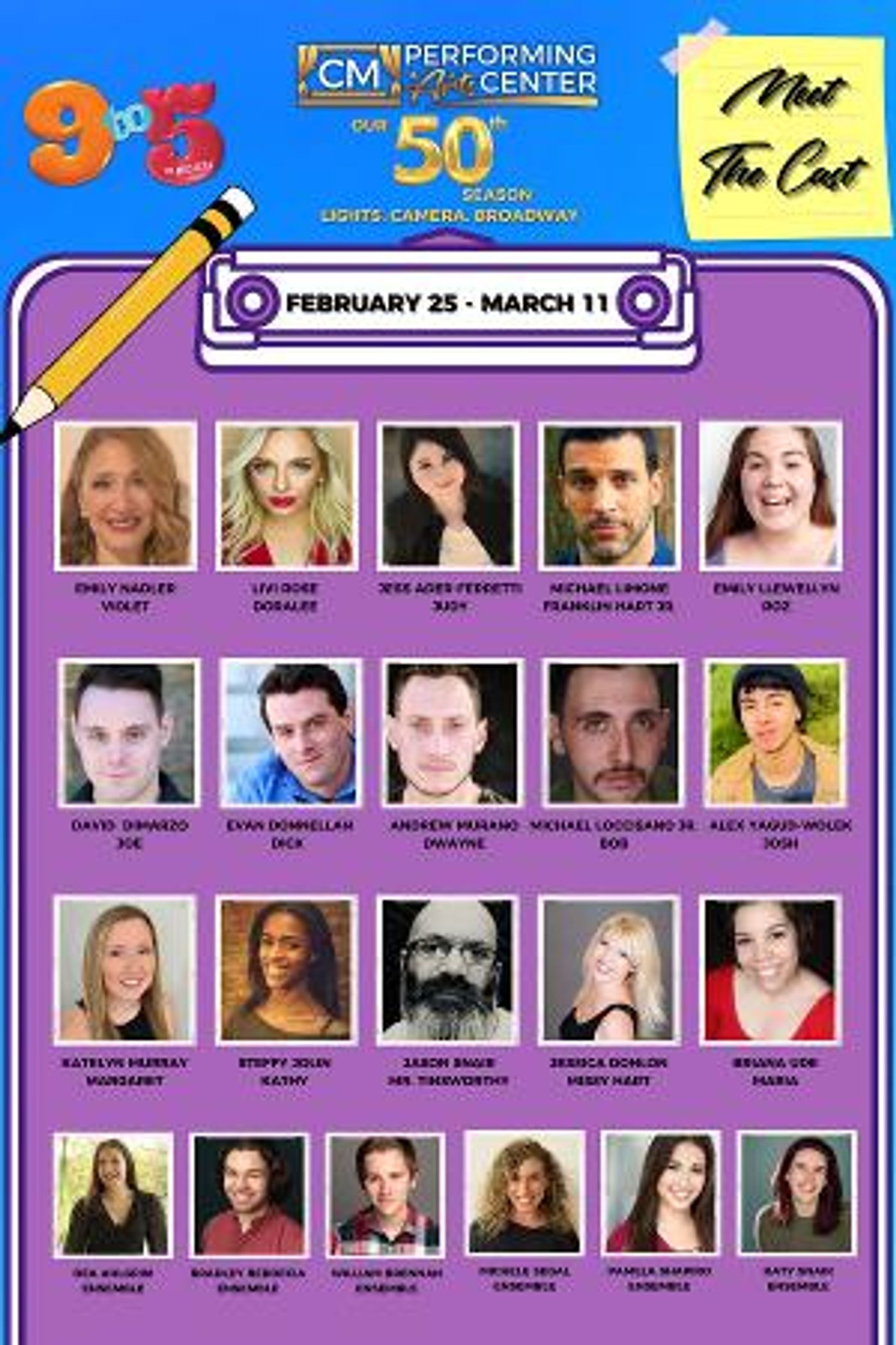 CM Performing Arts Center Announces Cast Of Dolly Parton's 9 To 5 THE MUSICAL  Image