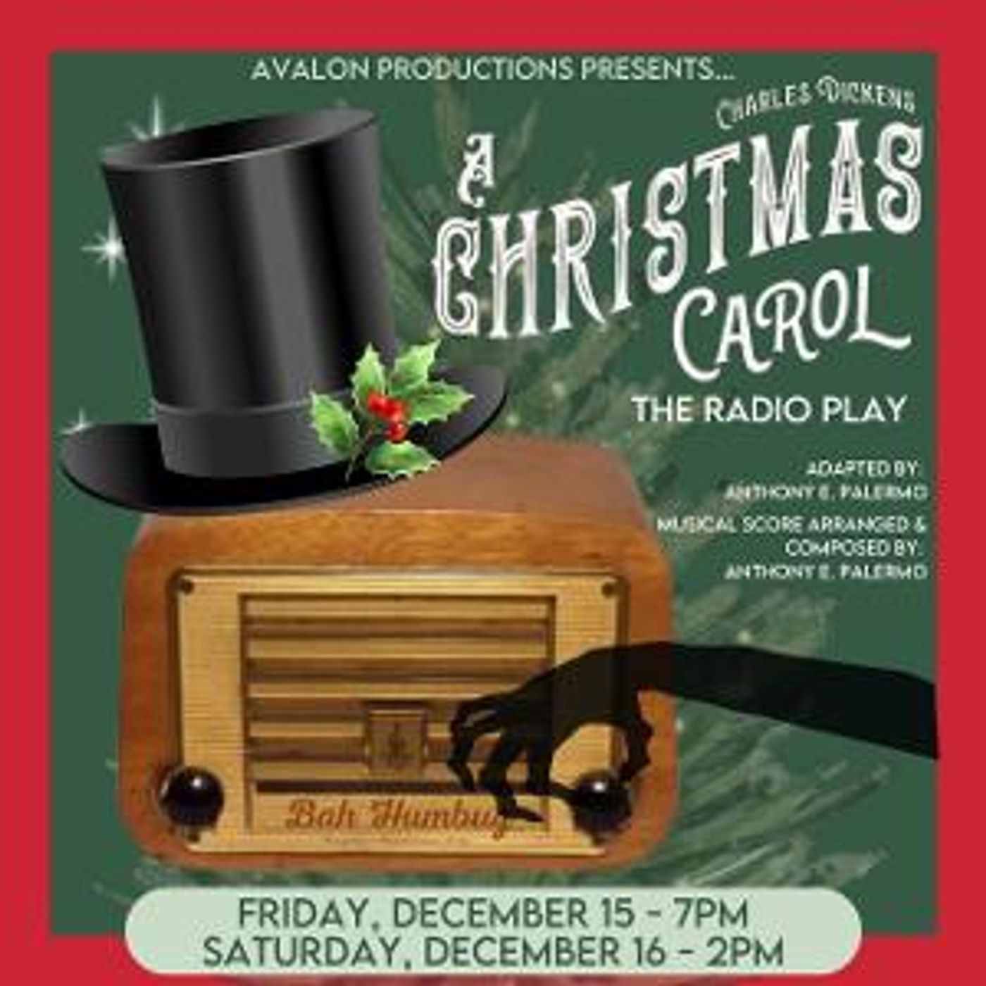 A CHRISTMAS CAROL, The Radio Play Comes to The Avalon Theatre  Image