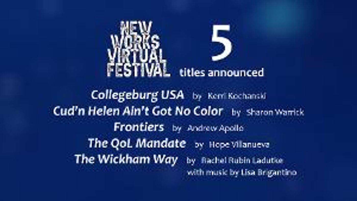 New Works Virtual Festival Announces Final Plays And New Dates  Image