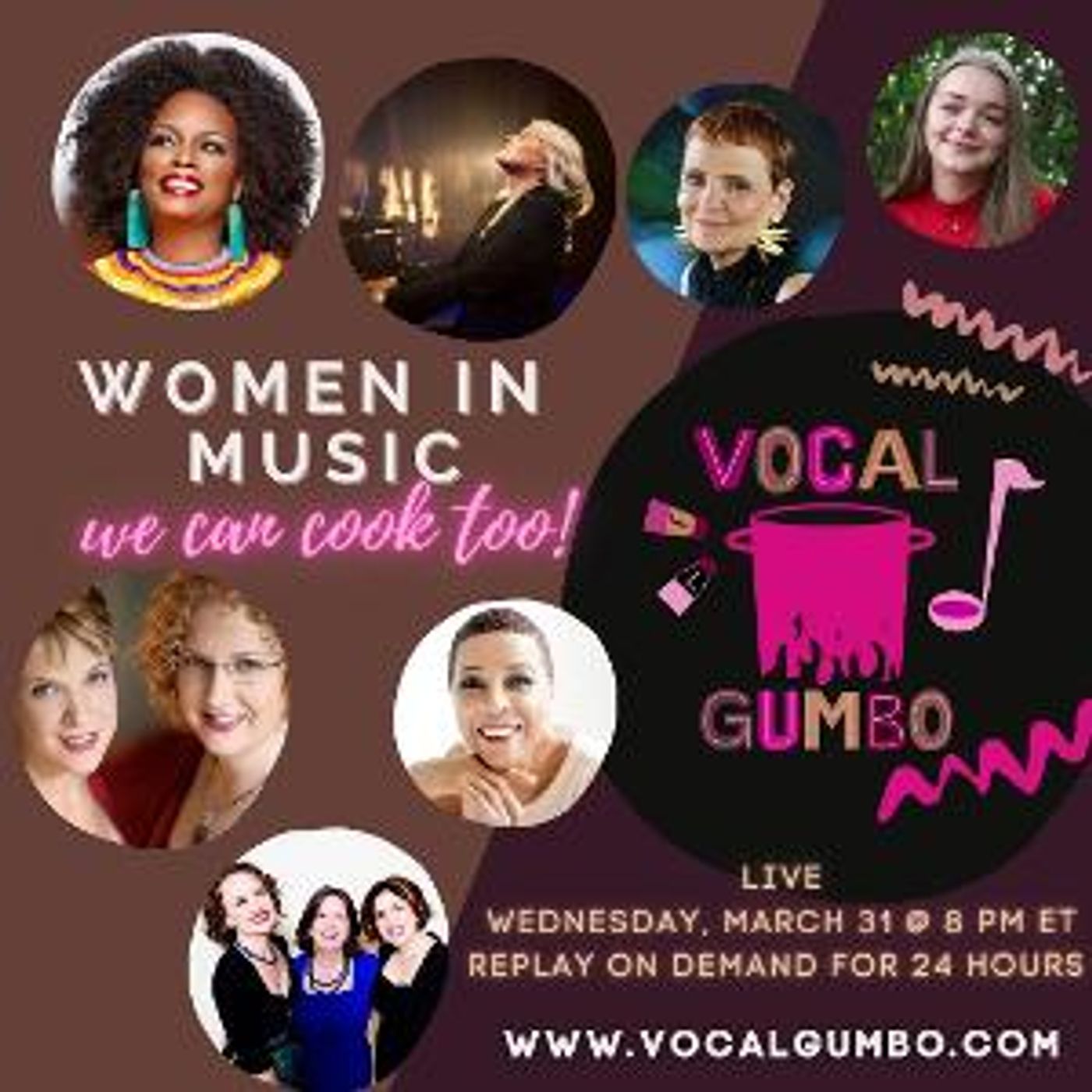 Vocal Gumbo Celebrates Women's History Month With WOMEN IN MUSIC: WE CAN COOK TOO!  Image