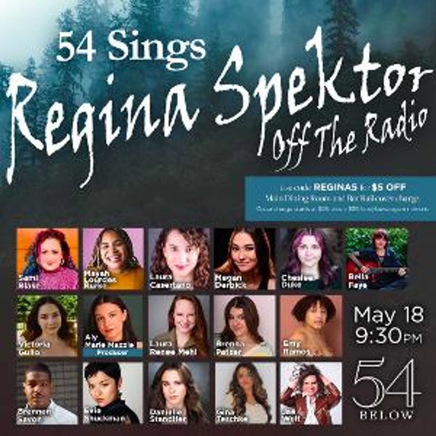 54 Below To Present 54 SINGS REGINA SPEKTOR: OFF THE RADIO  Image