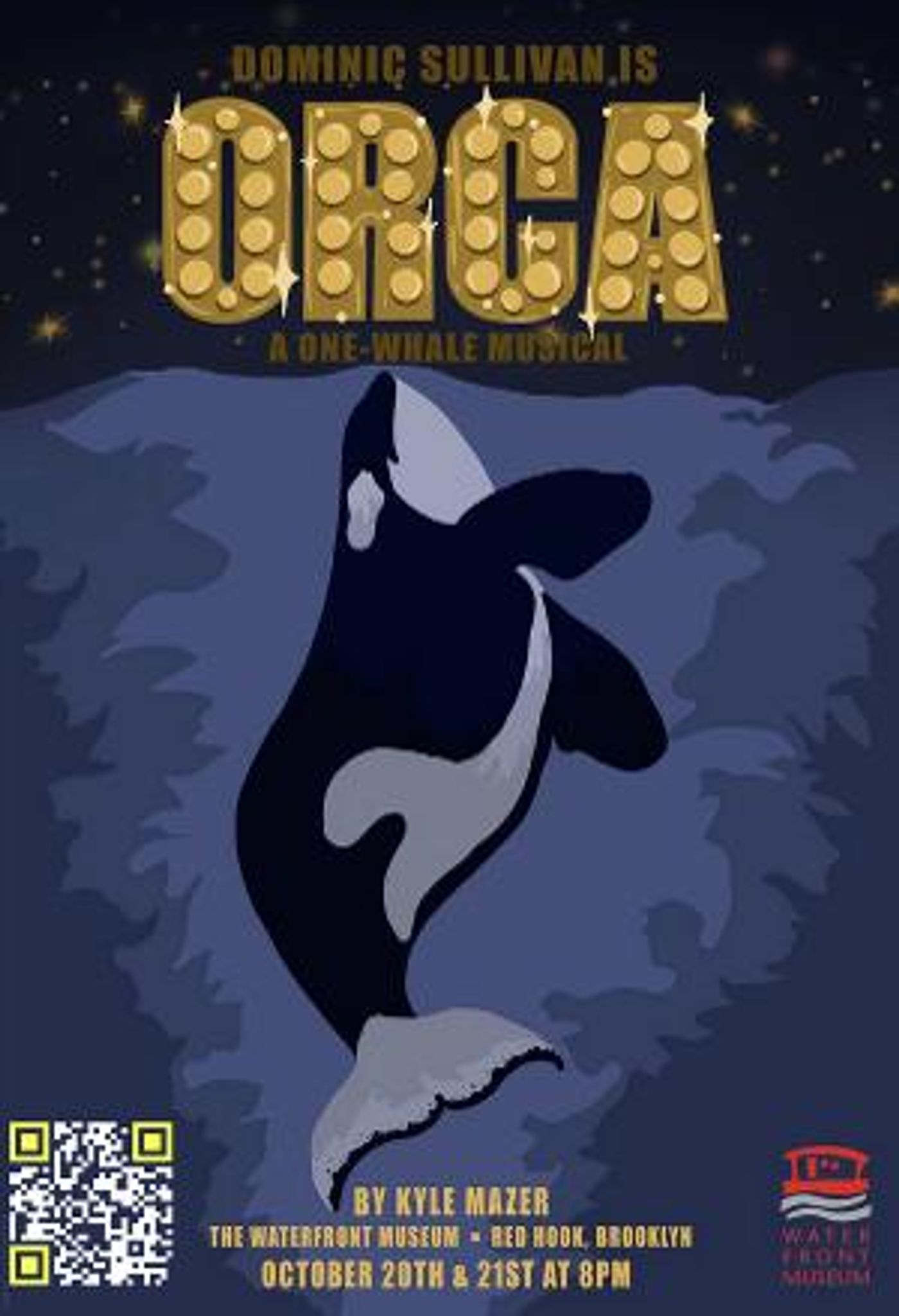 Kyle Mazer's New Musical ORCA: The One-Whale Musical is Coming to Red Hook this Fall.  Image