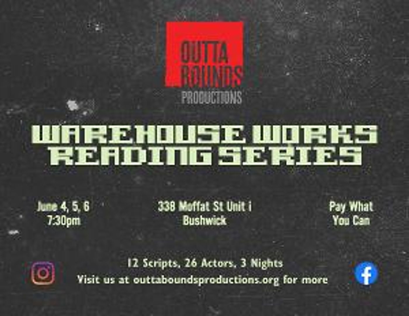 Outta Bounds Productions Presents WAREHOUSE WORKS Reading Series In Bushwick  Image