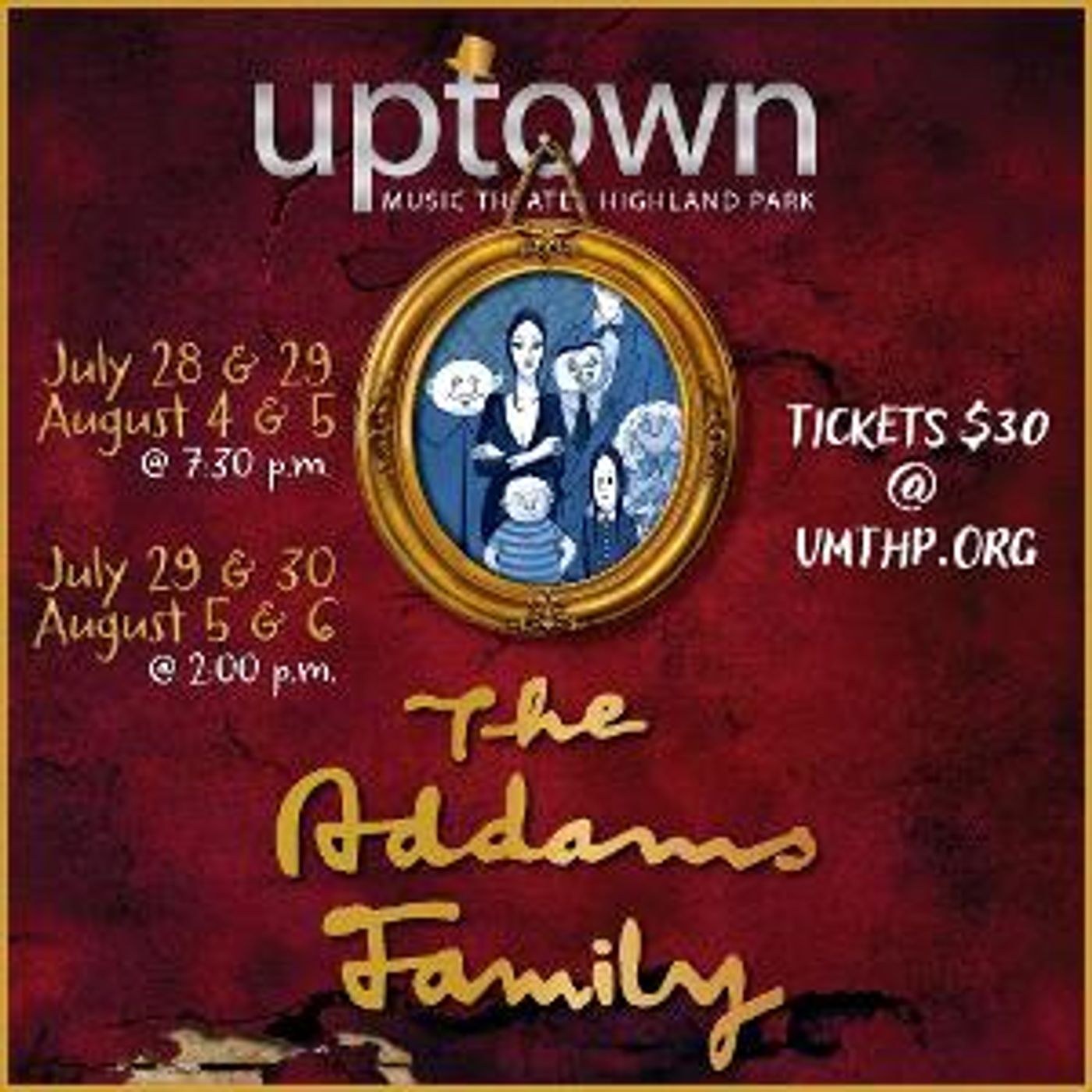 Cast and Creative Revealed For THE ADDAMS FAMILY at Uptown Music Theater  Image