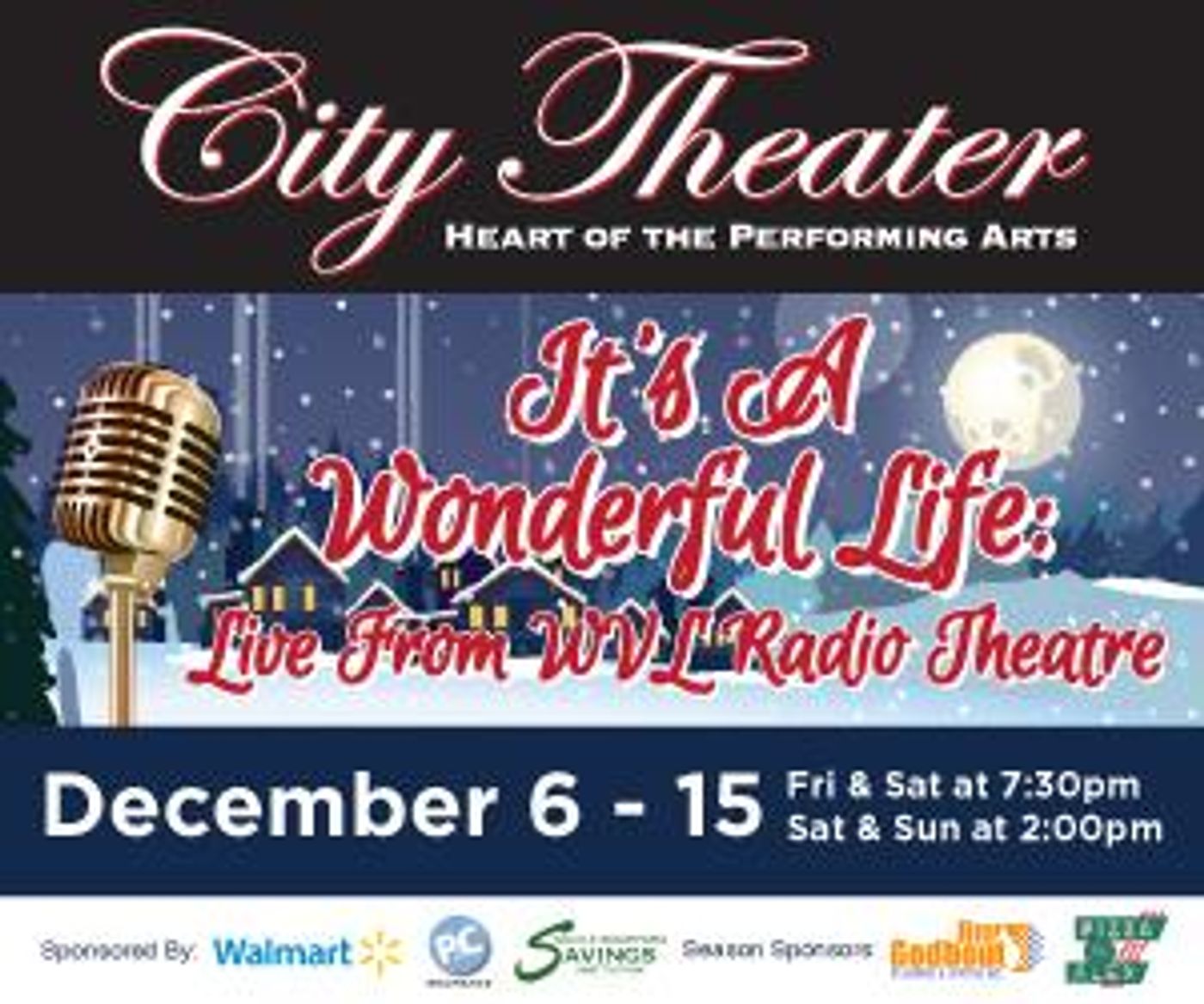 City Theater in Biddeford Presents IT'S A WONDERFUL LIFE: Live From WVL Radio Theater  Image