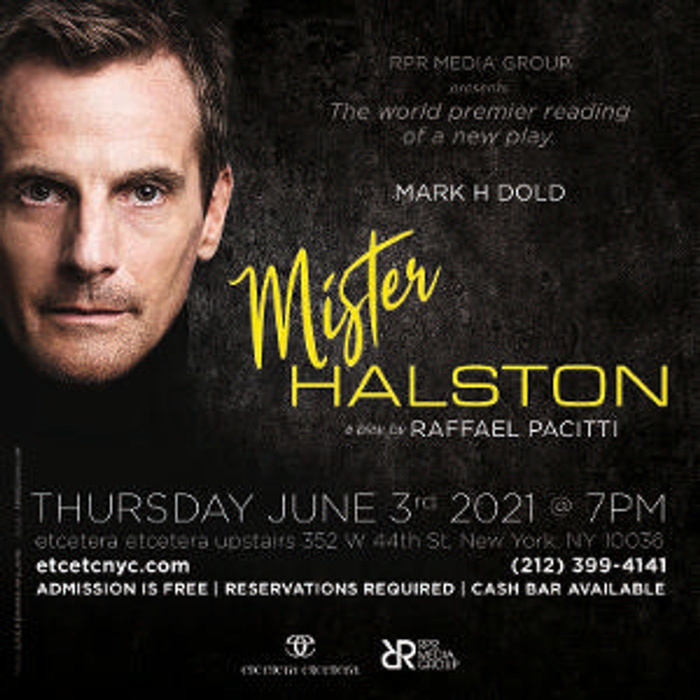 Mark H. Dold to Star in World Premier Reading Of New Play MISTER HALSTON  Image