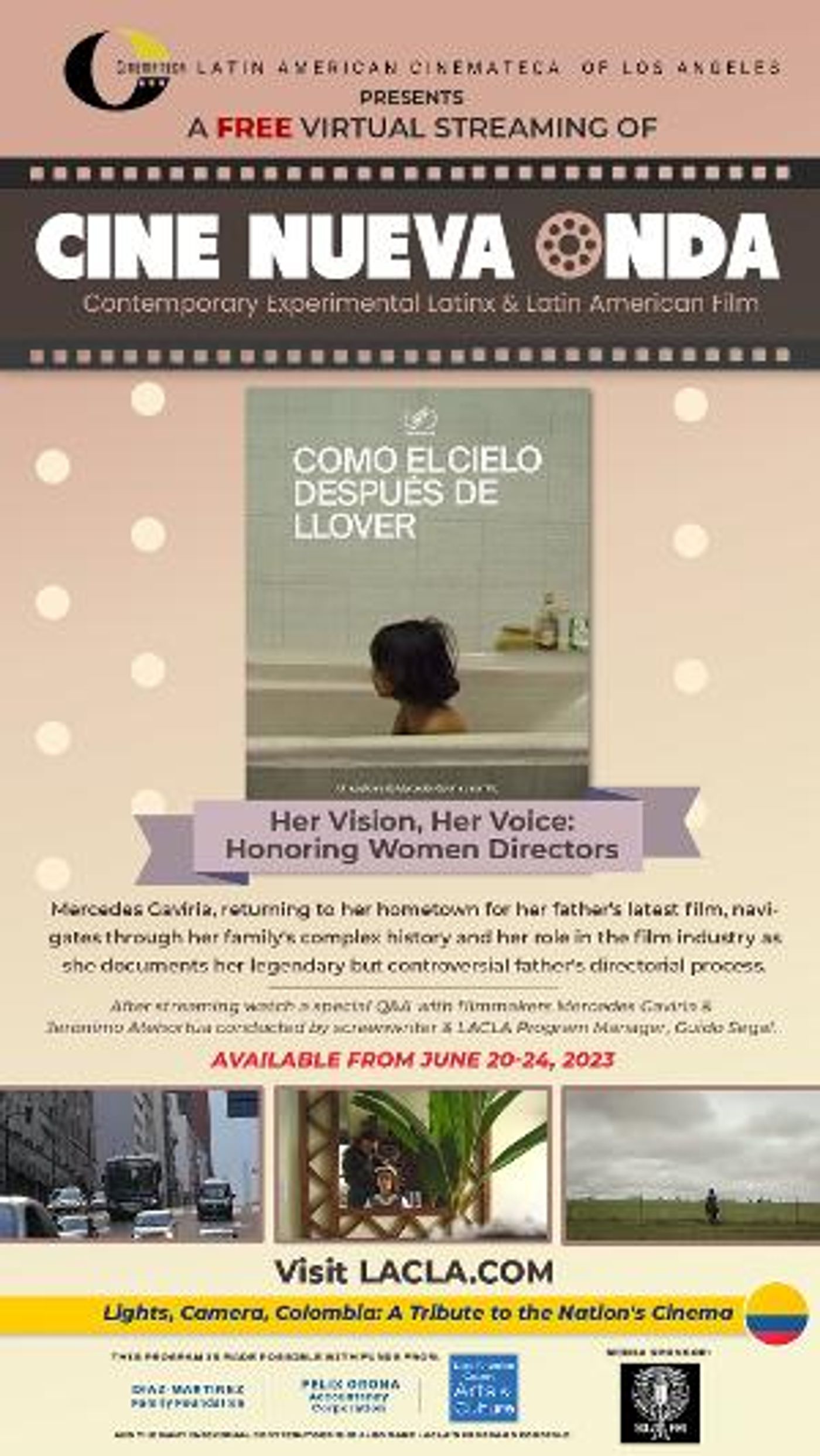 Latin American Cinemateca of Los Angeles Presents The Streaming Of Colombian Film COMO EL CIELO DESPUES DE LLOVER  Image