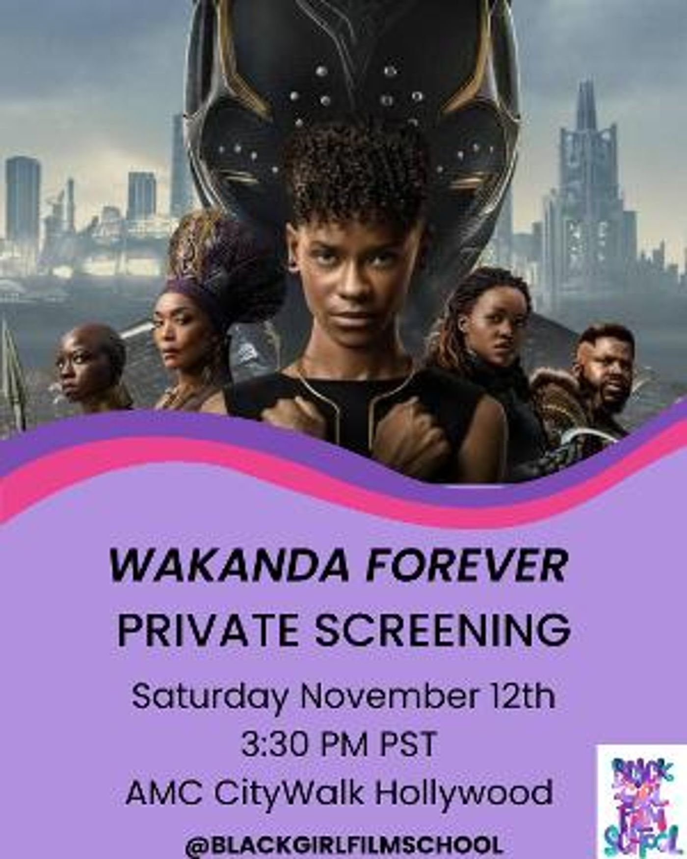 Black Girl Film School To Host Private Screening Of Marvel Studios' BLACK PANTHER Sequel To Benefit The BGFS Community  Image