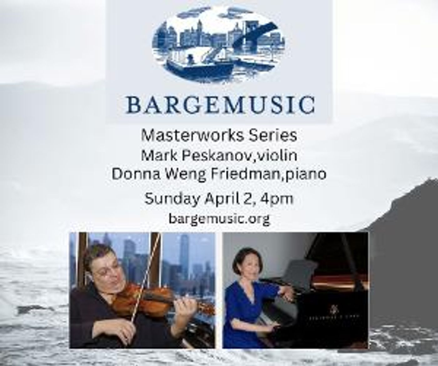 Masterworks Series to be Presented At Bargemusic, New York City's Floating Concert Hall, in April  Image