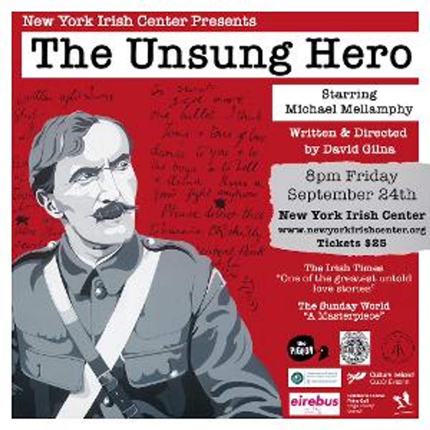 THE UNSUNG HERO by David Gilna Will Be Staged at The New York Irish Center  Image