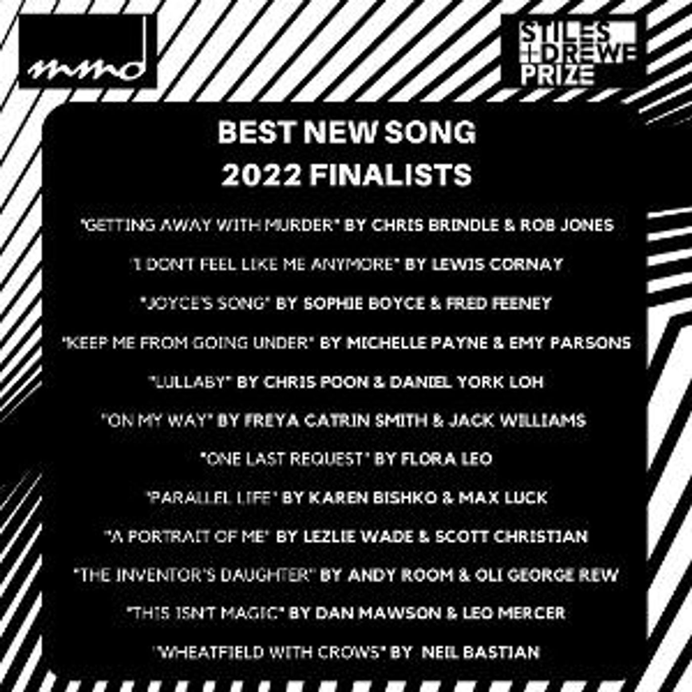 Mercury Musical Developments and Stiles + Drewe Announce 2022 Best New Song Prize Finalists  Image
