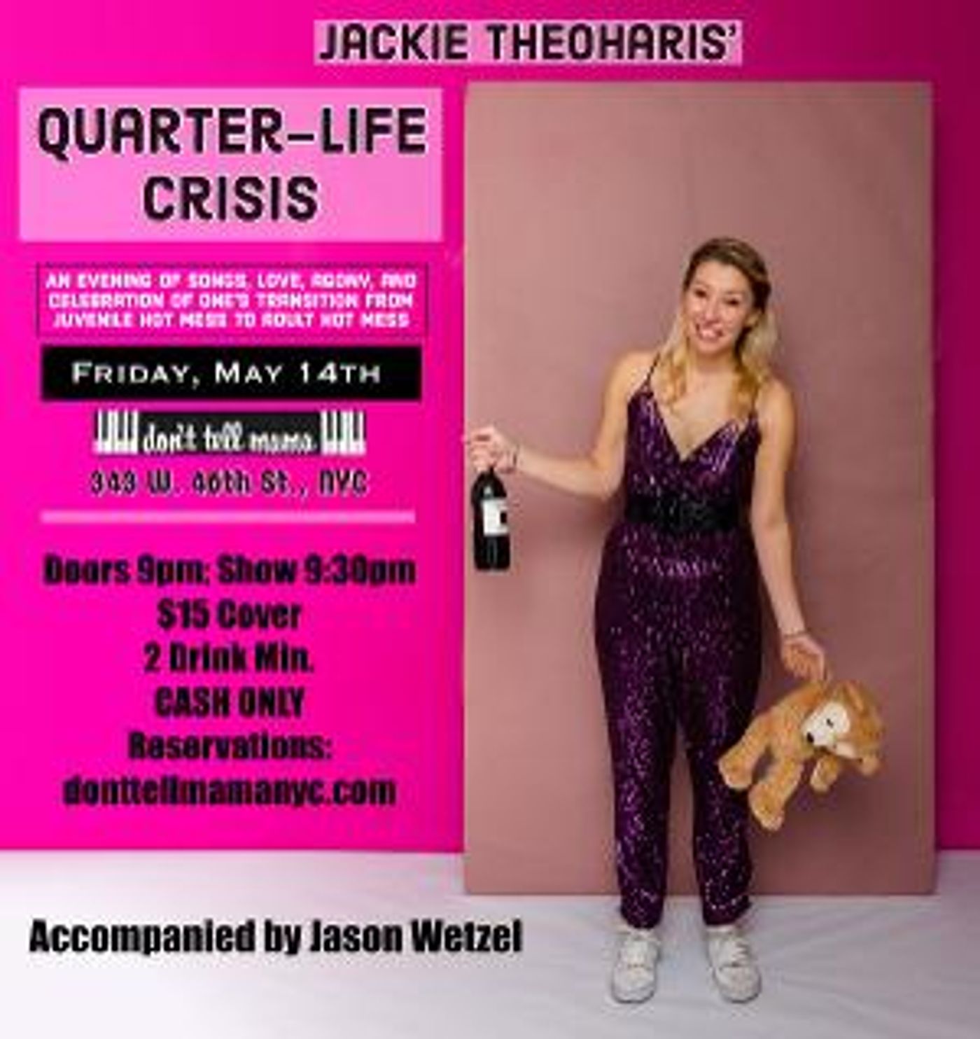 Jackie Theoharis Returns to Don't Tell Mama With QUARTER LIFE CRISIS, May 14  Image