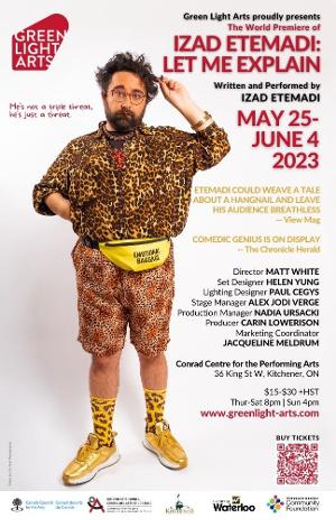 Green Light Arts Presents The World Premiere of IZAD ETEMADI: LET ME EXPLAIN  Image