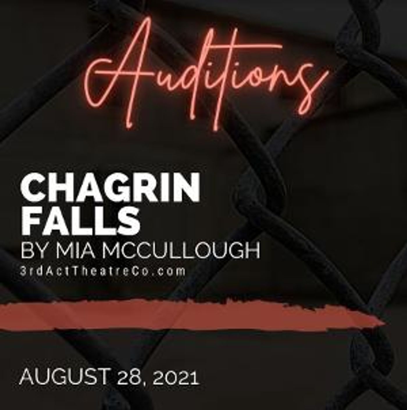 3rd Act Theatre Company Announces Auditions for Oklahoma Premiere of CHAGRIN FALLS  Image