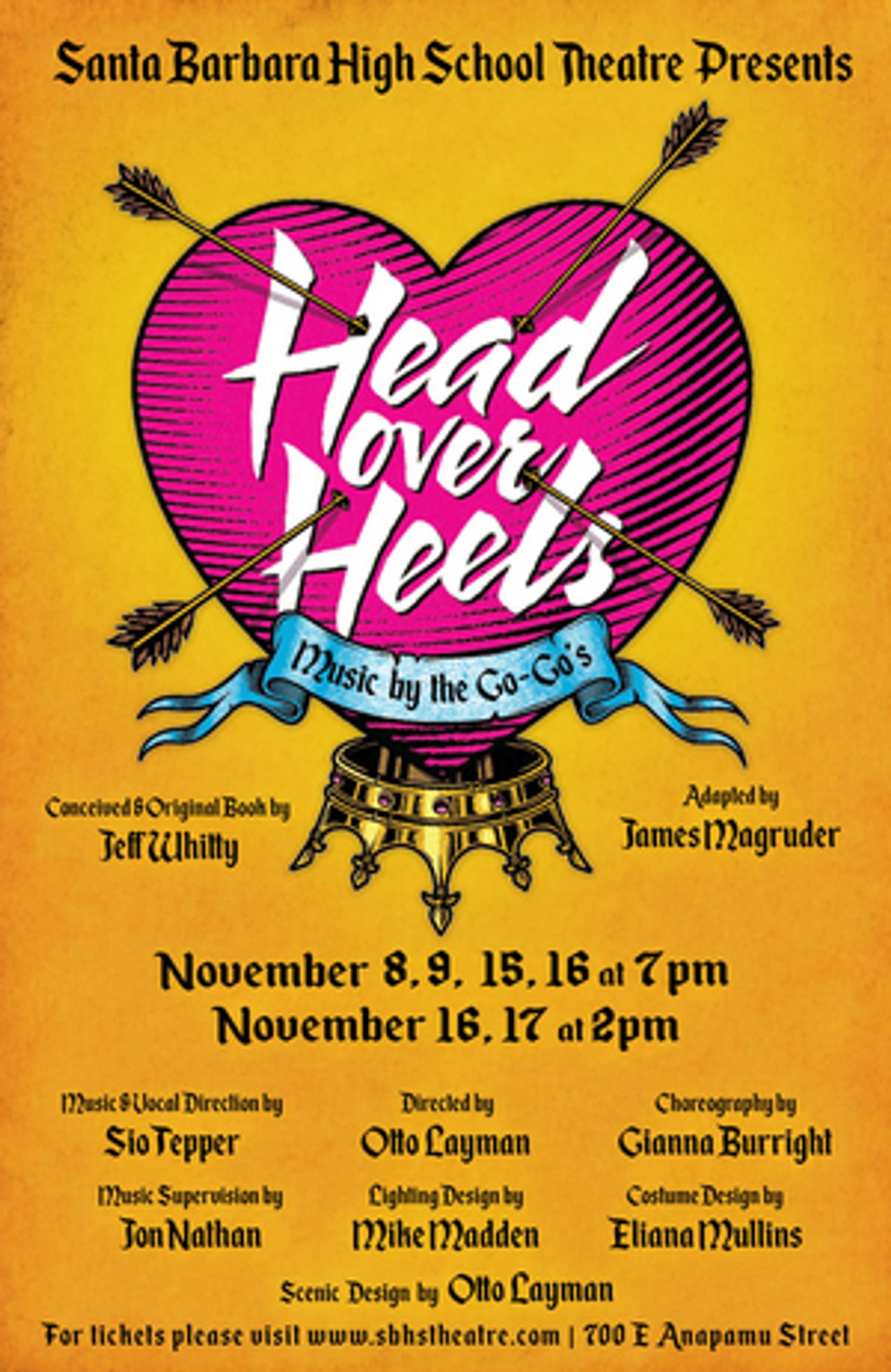 HEAD OVER HEELS Begins Next Month In Santa Barbara  Image