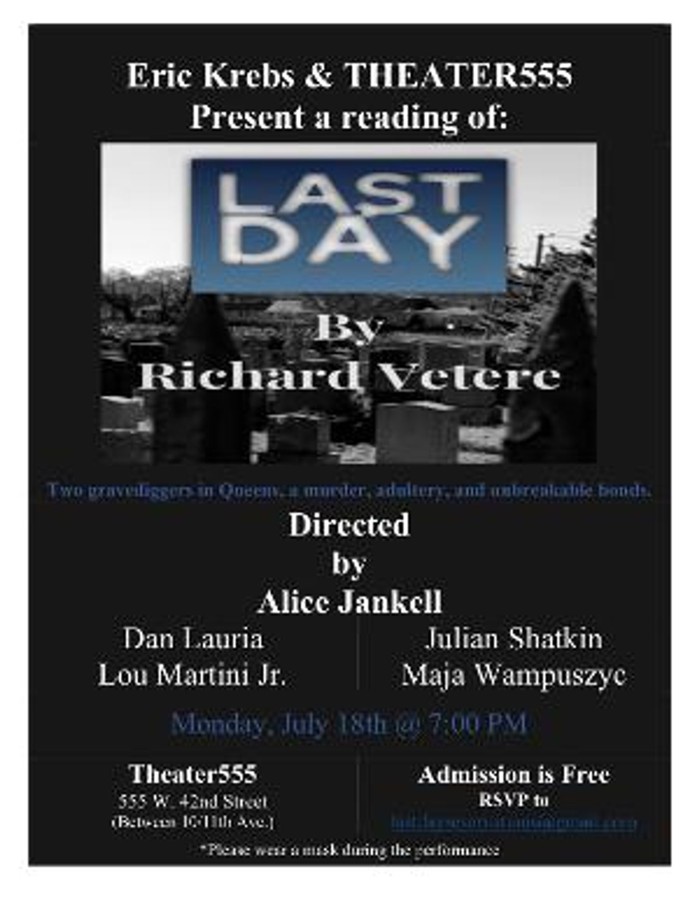 Dan Lauria to Star in Staged Reading of LAST DAY by Richard Vetere  Image