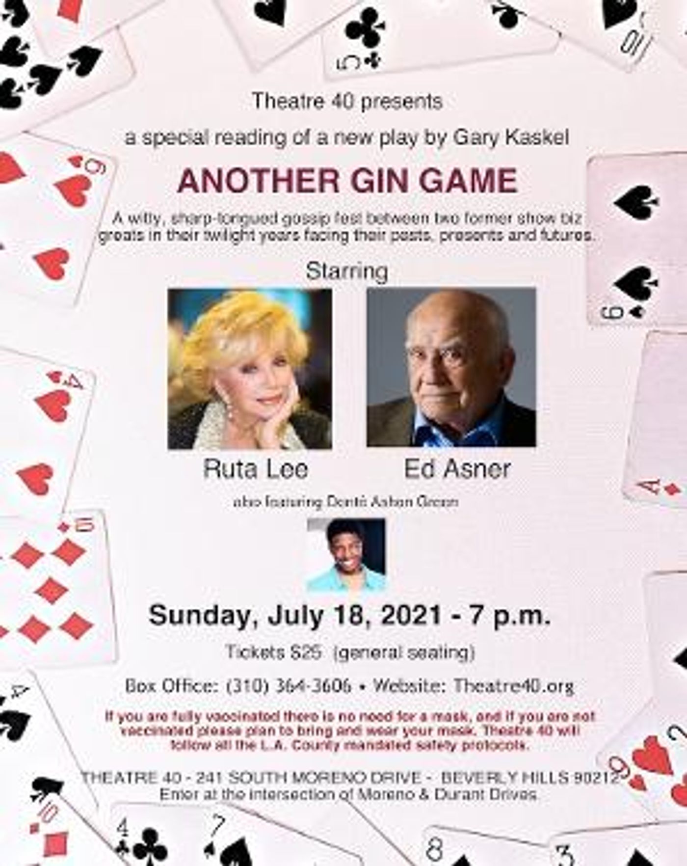 Ed Asner And Ruta Lee to Star in ANOTHER GIN GAME at Theatre 40 in July  Image