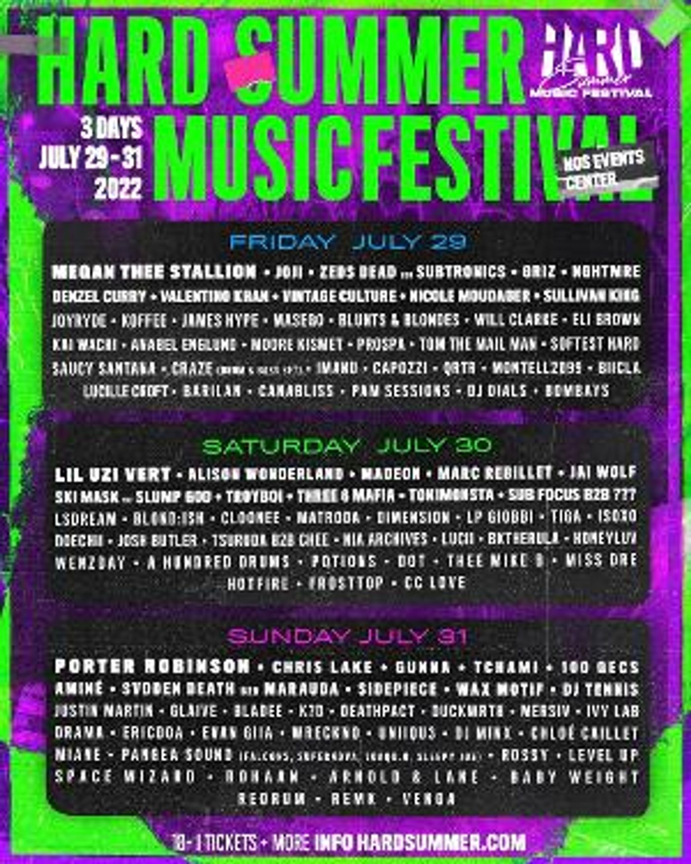 HARD Events Announces Lineup For HARD Summer Music Festival 2022  Image