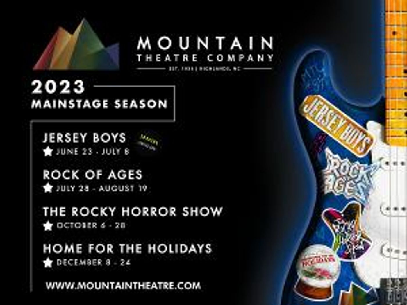 Mountain Theatre Company Announces 2023 Mainstage Season Featuring JERSEY BOYS, ROCK OF AGES & More  Image