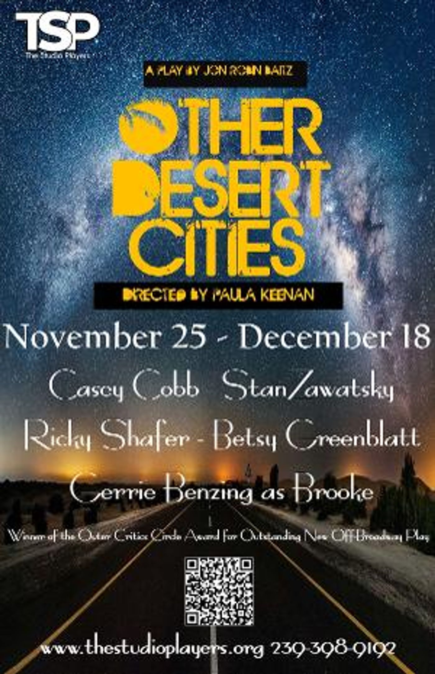Cast Announced For The Studio Players' OTHER DESERT CITIES  Image