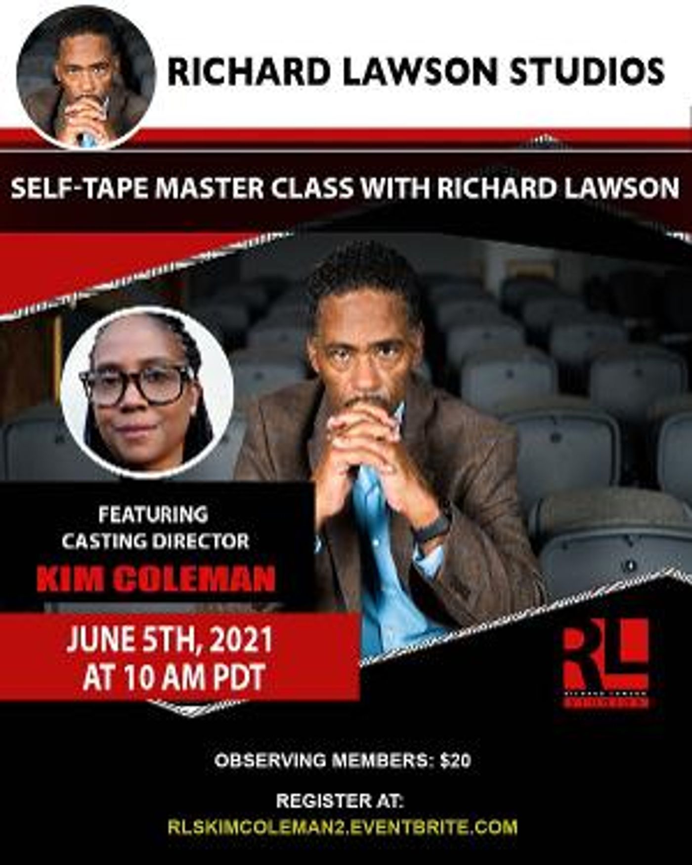 Kim Coleman Returns To The  Richard Lawson Studios Master Class Series  Image