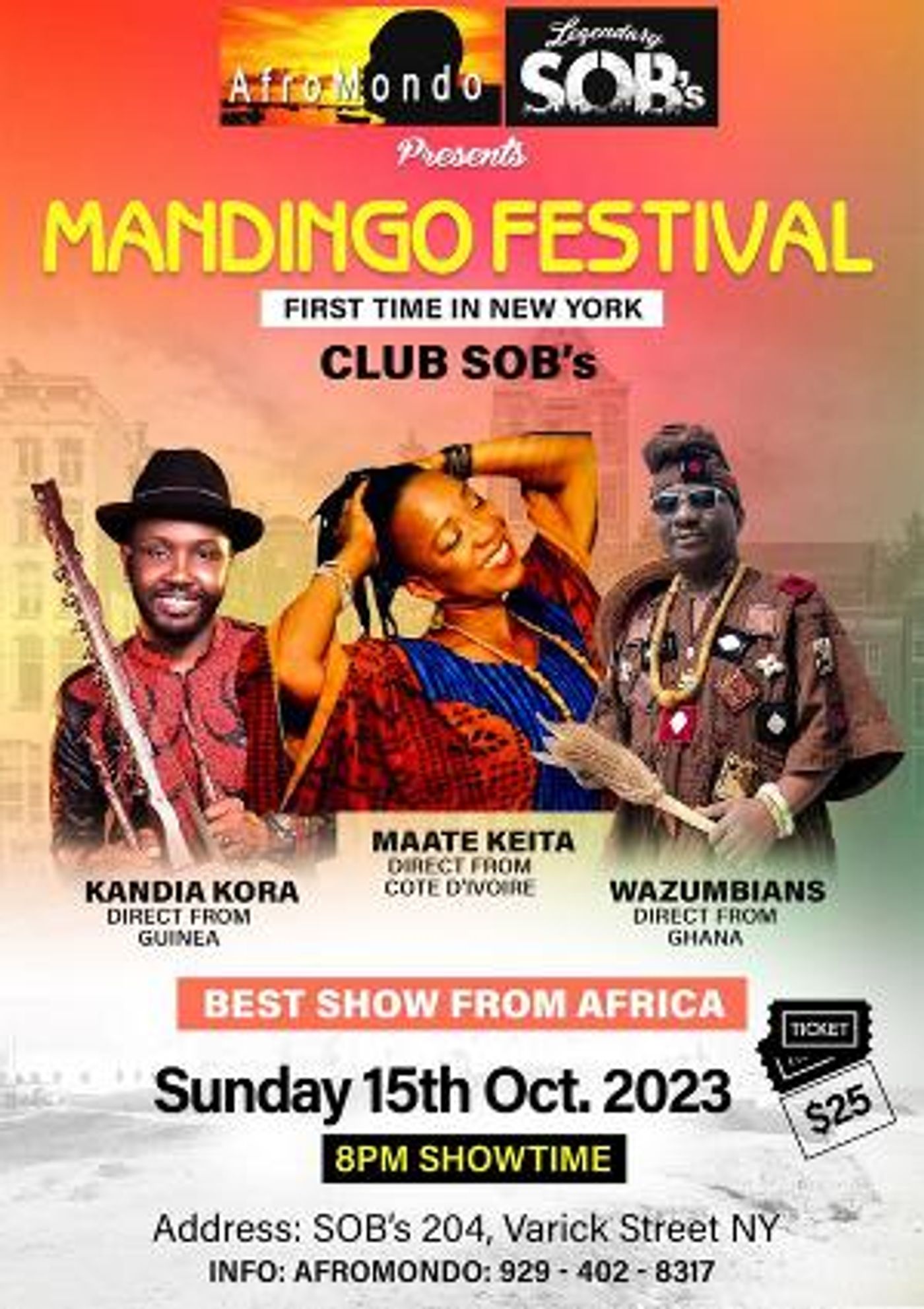Afromondo to Present Debut of Mandingo Festival NYC Featuring Kandia Kora, Maaté Keïta, & Wazumbians  Image