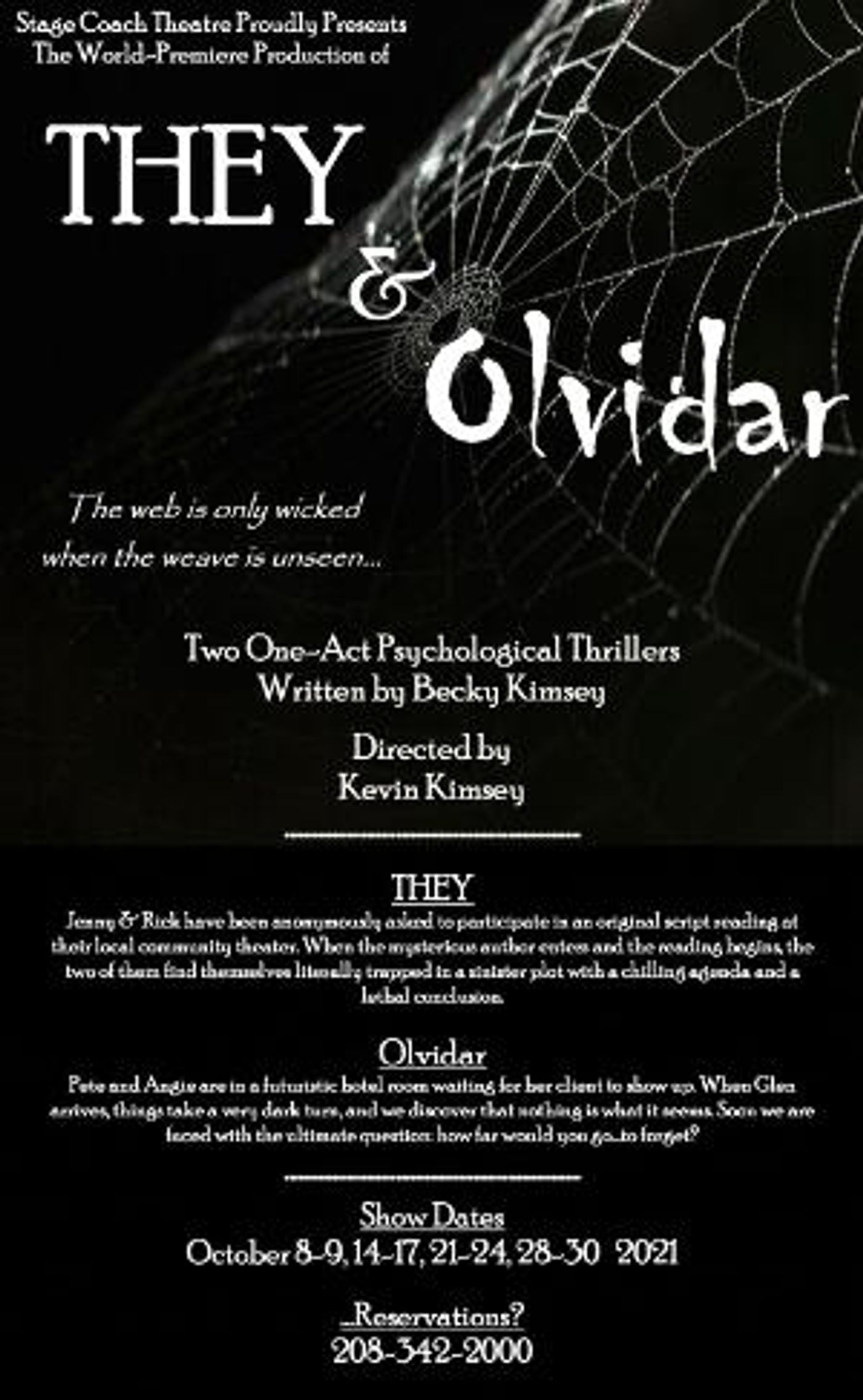 Stage Coach Theatre Presents The World Premiere Of THEY And Olvidar  Image