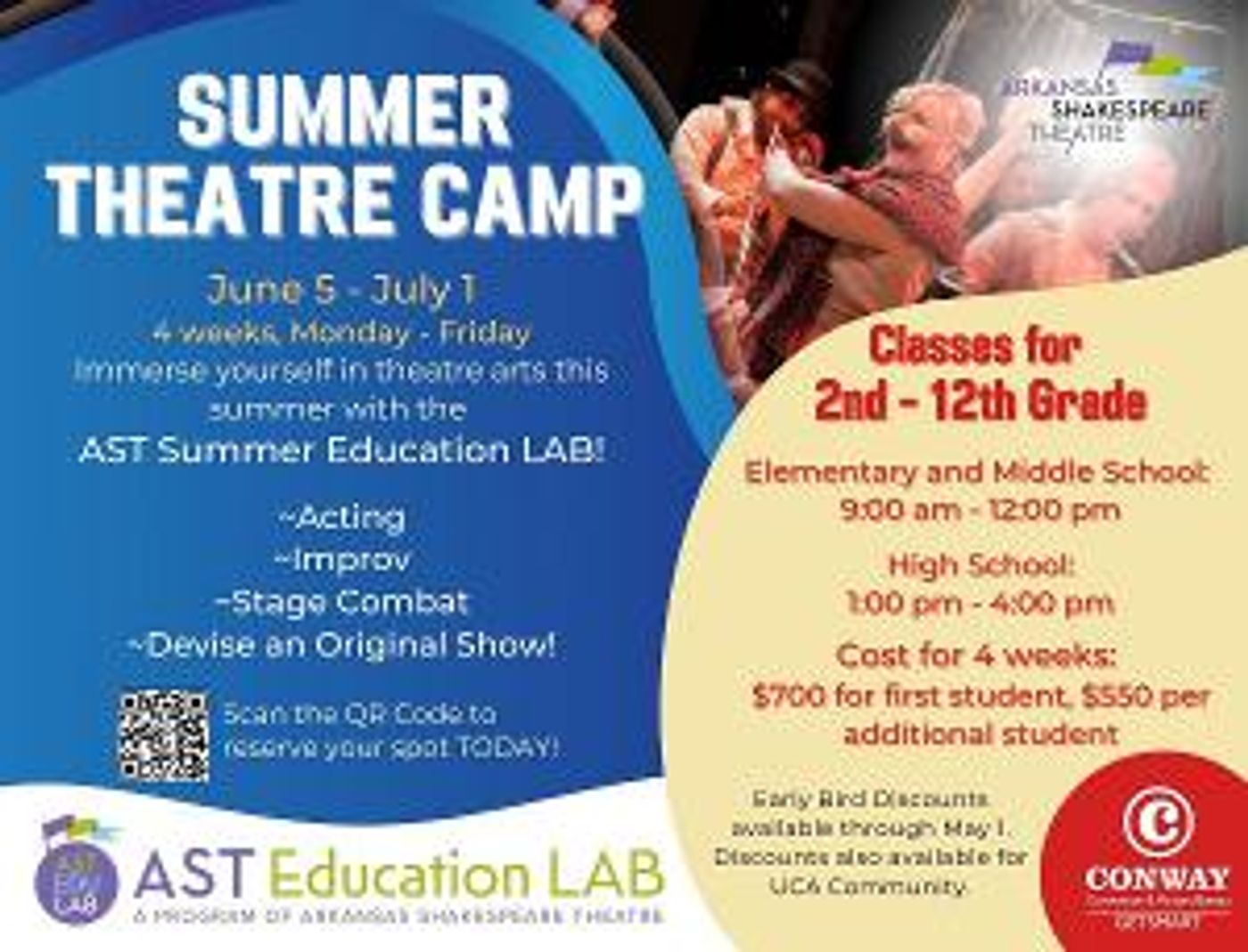 Arkansas Shakespeare Theatre to Offer Summer Theatre Camp  Image