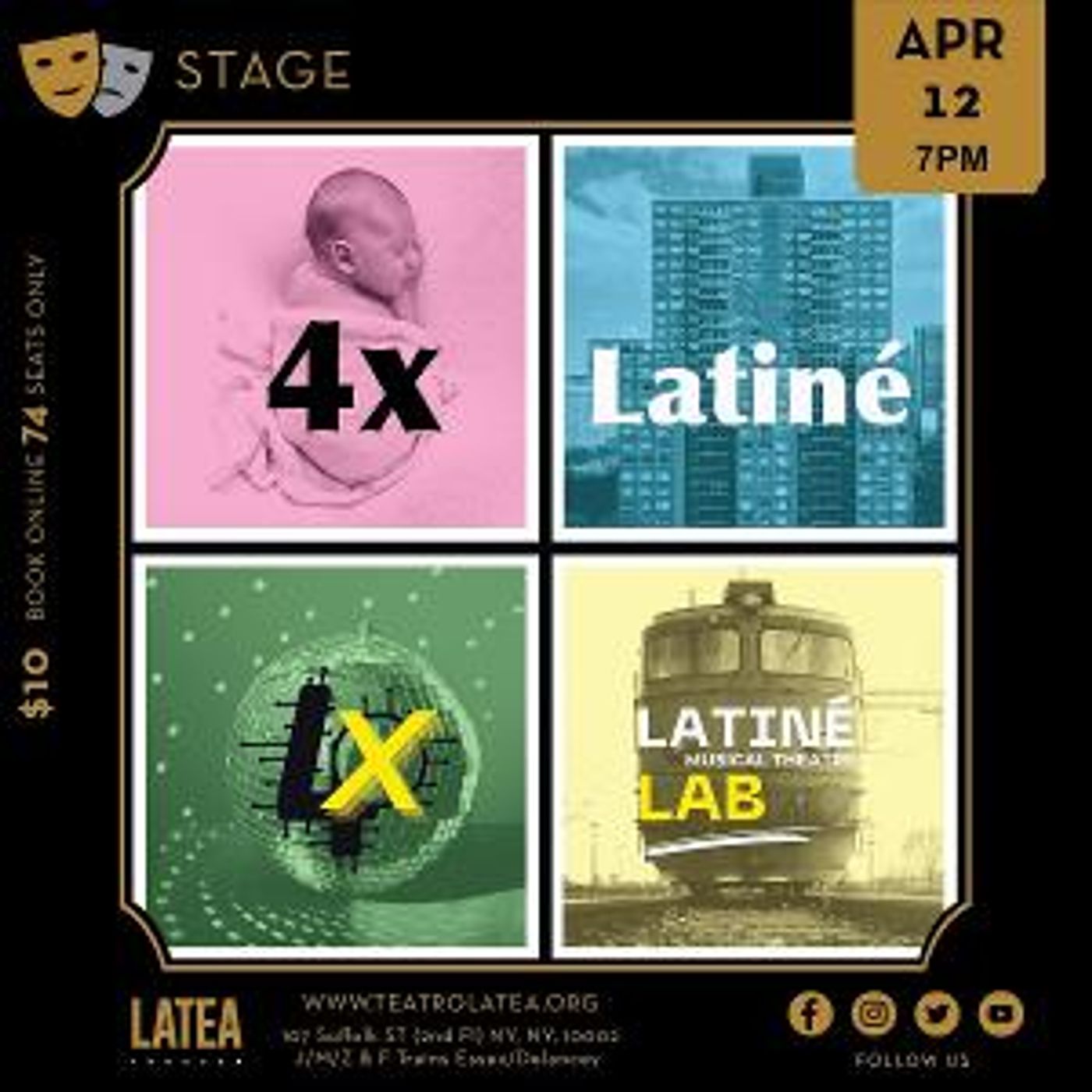 Latiné Musical Theatre Lab And Teatro Latea Announce 4xLatiné: ¡ahora!  Image