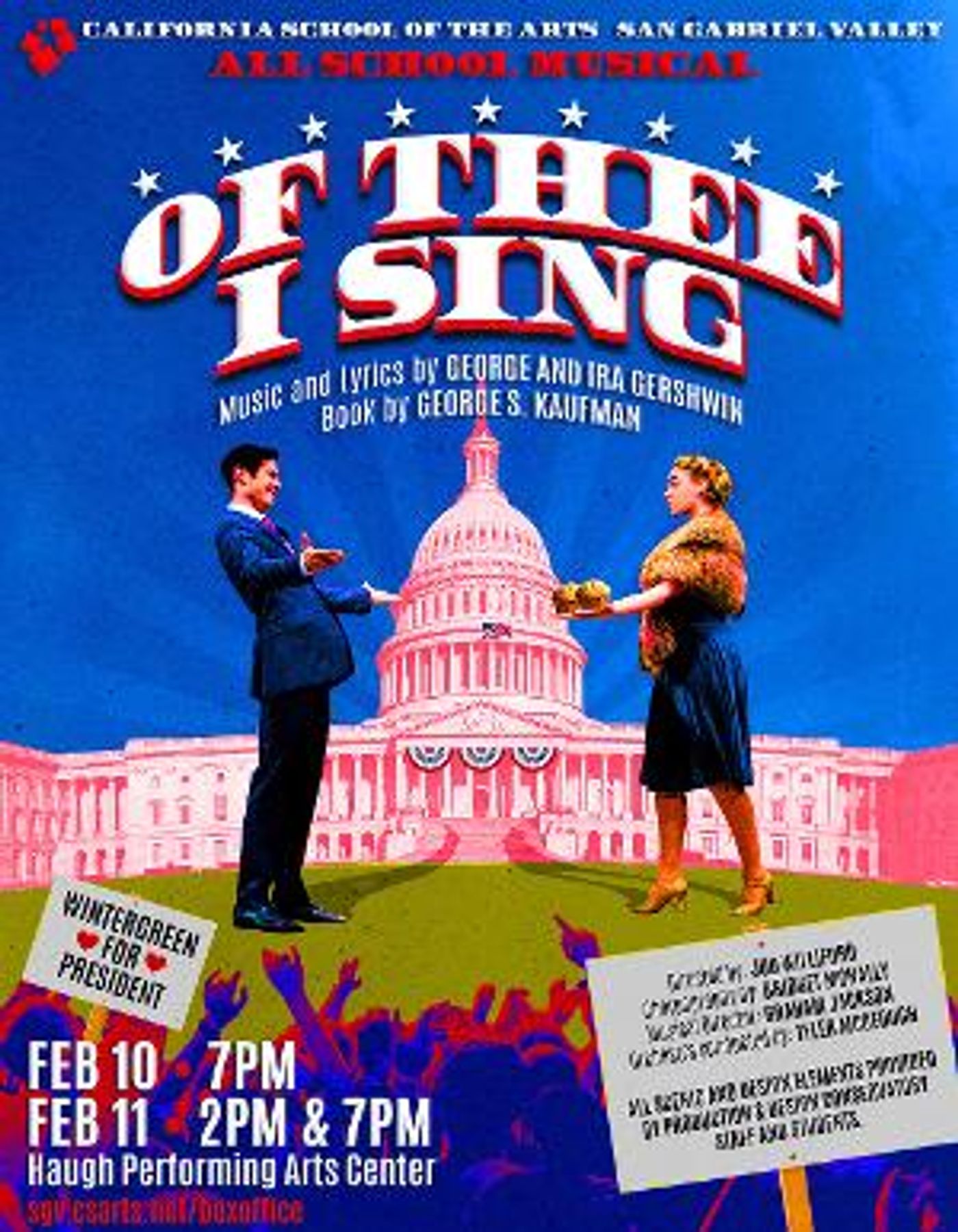 California School Of The Arts – San Gabriel Valley to Present OF THEE I SING This Week  Image
