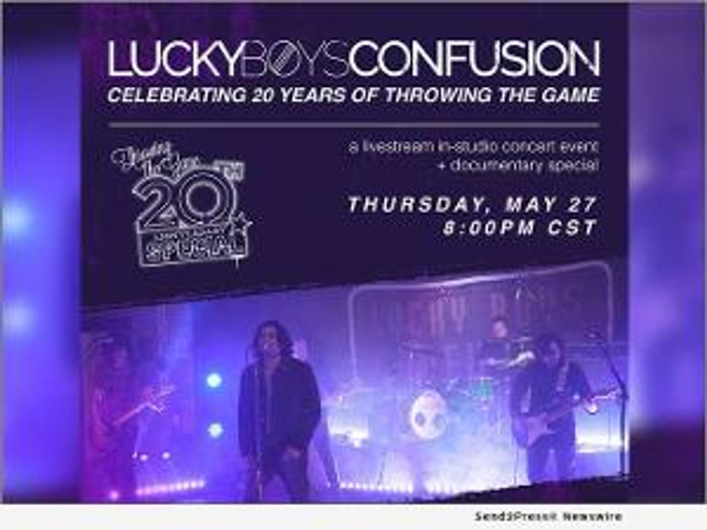 Lucky Boys Confusion Celebrates 20th Album Anniversary With Global Streaming Event Memorial Day Weekend  Image