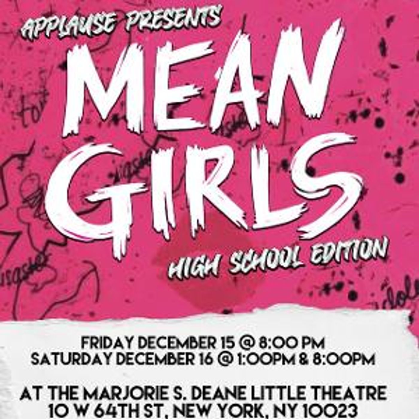Applause New York to Present MEAN GIRLS in December  Image