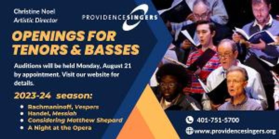 Audition For The Providence Singers 2023-24 Season Image