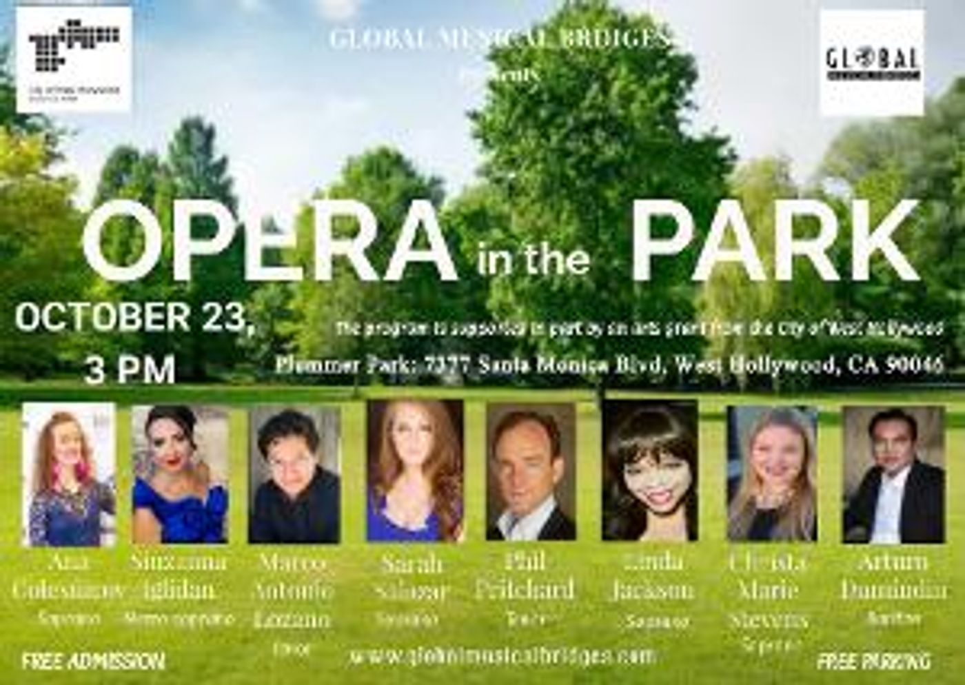 OPERA IN THE PARK is Coming to Plummer Park in West Hollywood  Image