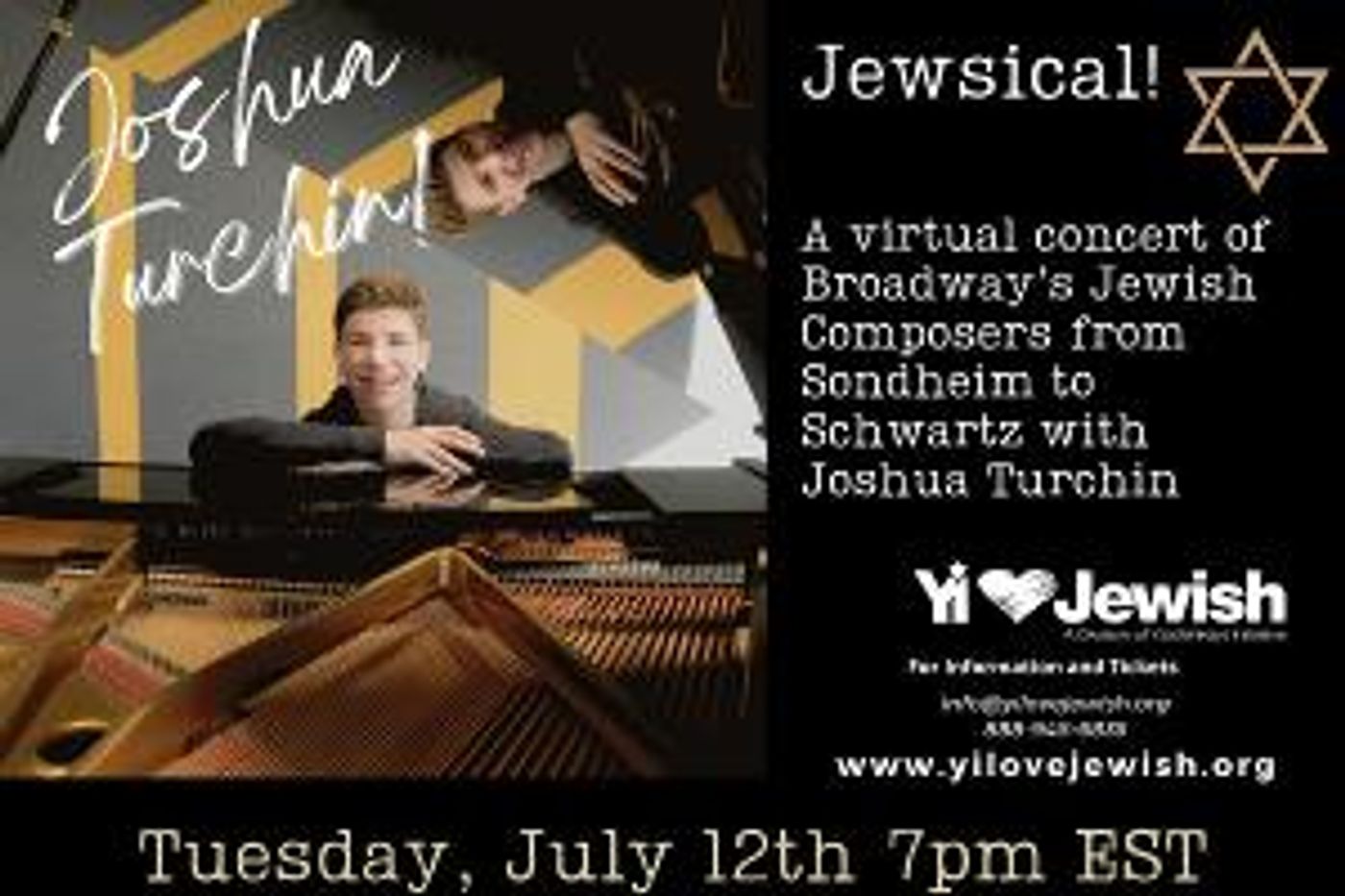 Yi Love Jewish Presents JEWSICAL! BROADWAY'S JEWISH COMPOSERS FROM SONDHEIM TO SCHWARTZ With Joshua Turchin  Image