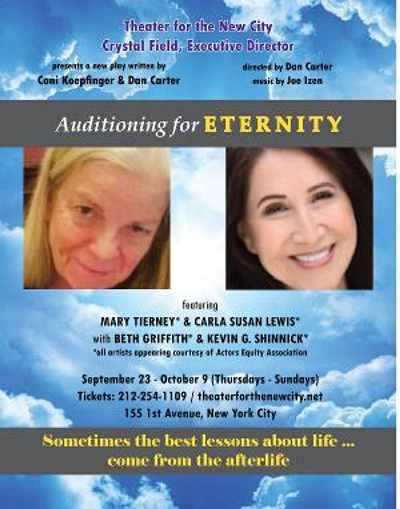 AUDITIONING FOR ETERNITY to Premiere at Theatre For The New City This Month  Image